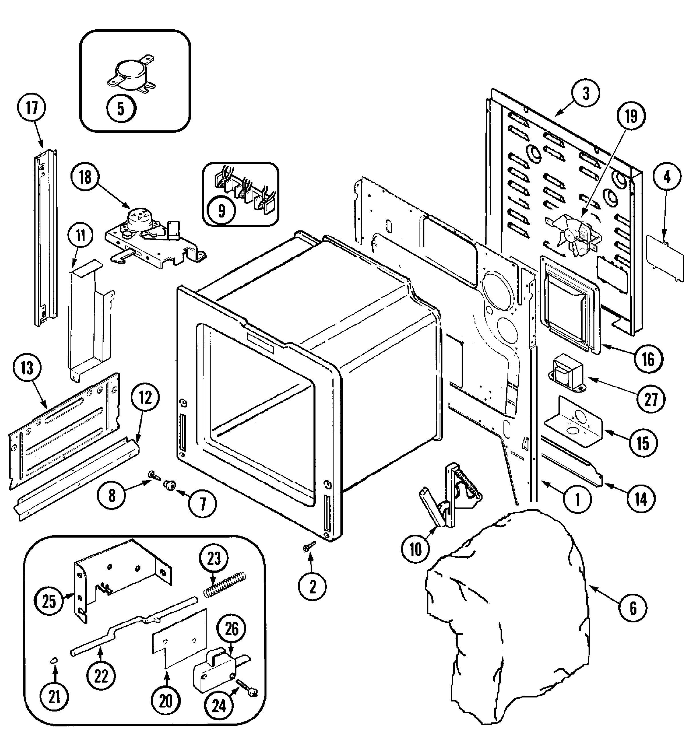 Jenn-Air JES9800AAQ body diagram