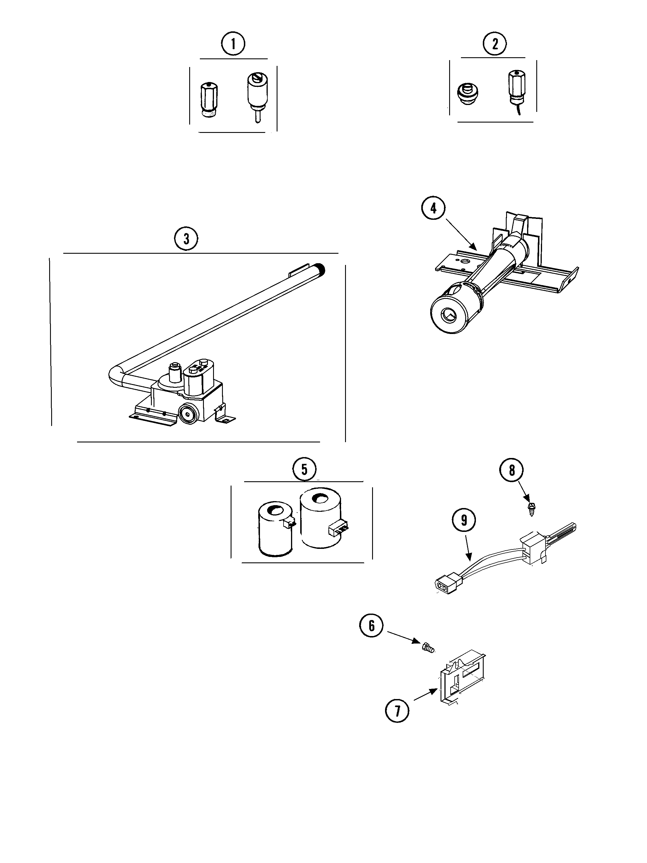 Amana NDG5800AWW gas valve & igniter (series 16) diagram