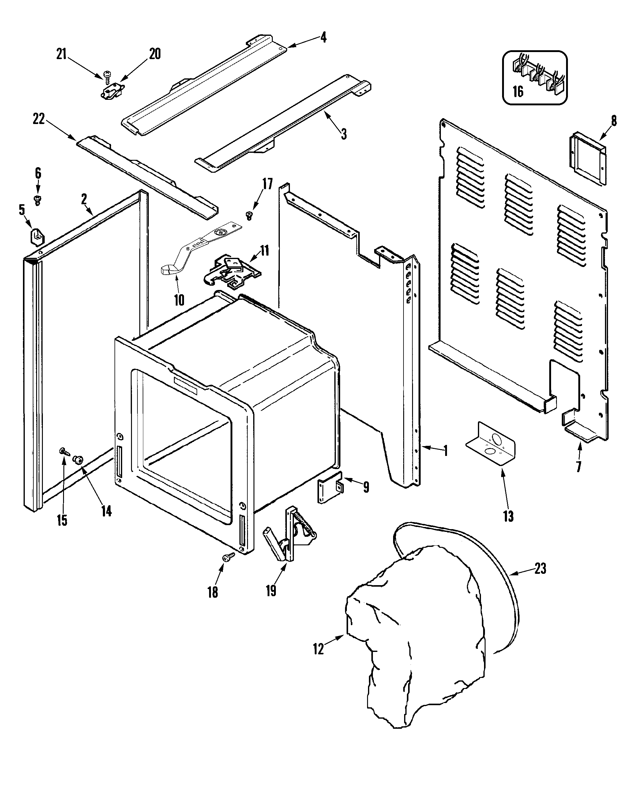 Maytag PER5720LAQ body diagram
