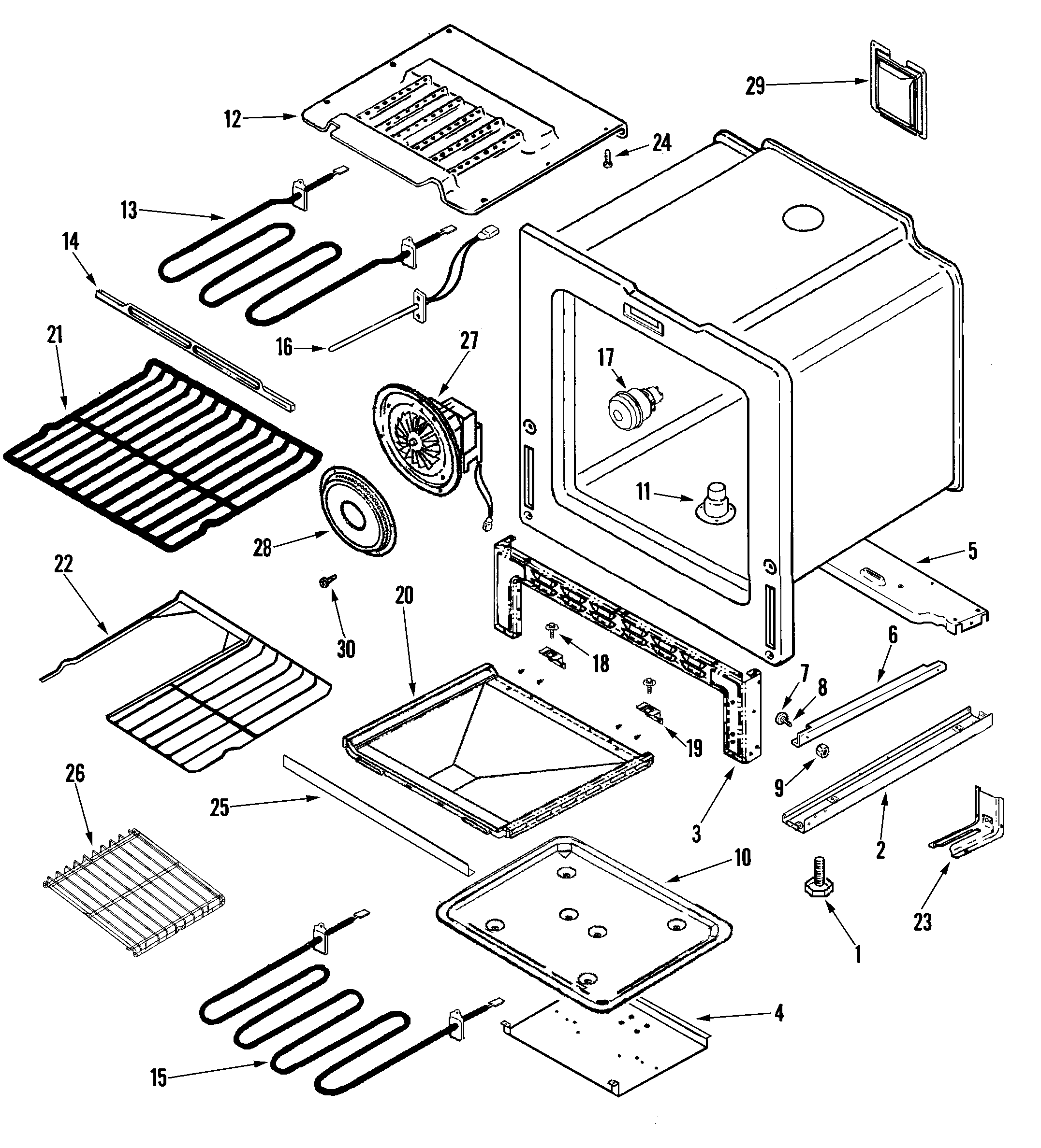 Maytag MES5875BCS oven/base diagram