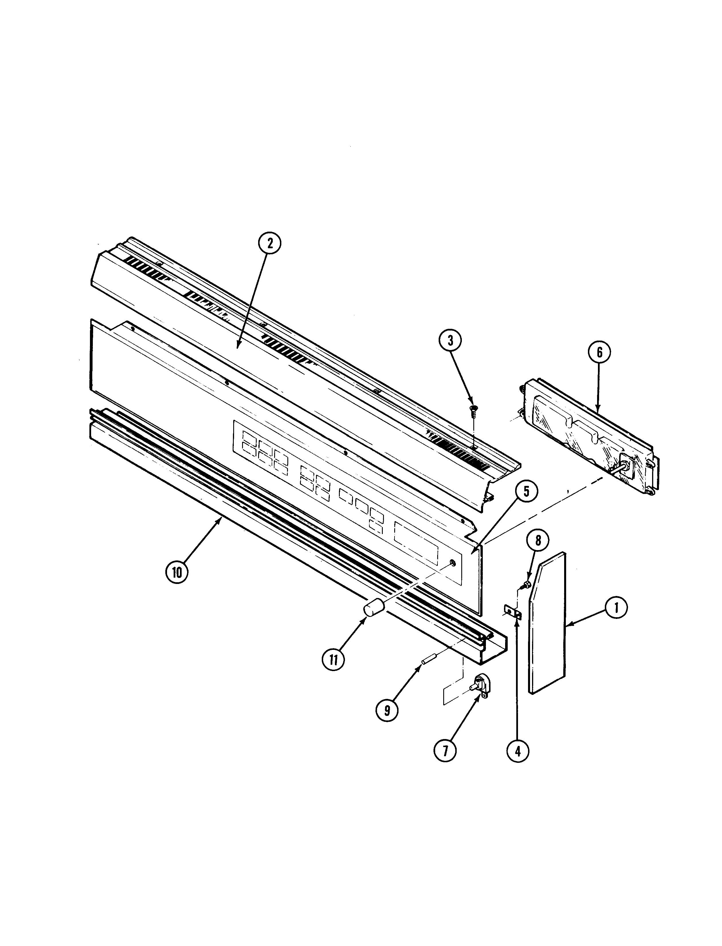 Jenn-Air W2780W-C control panel (lower) diagram