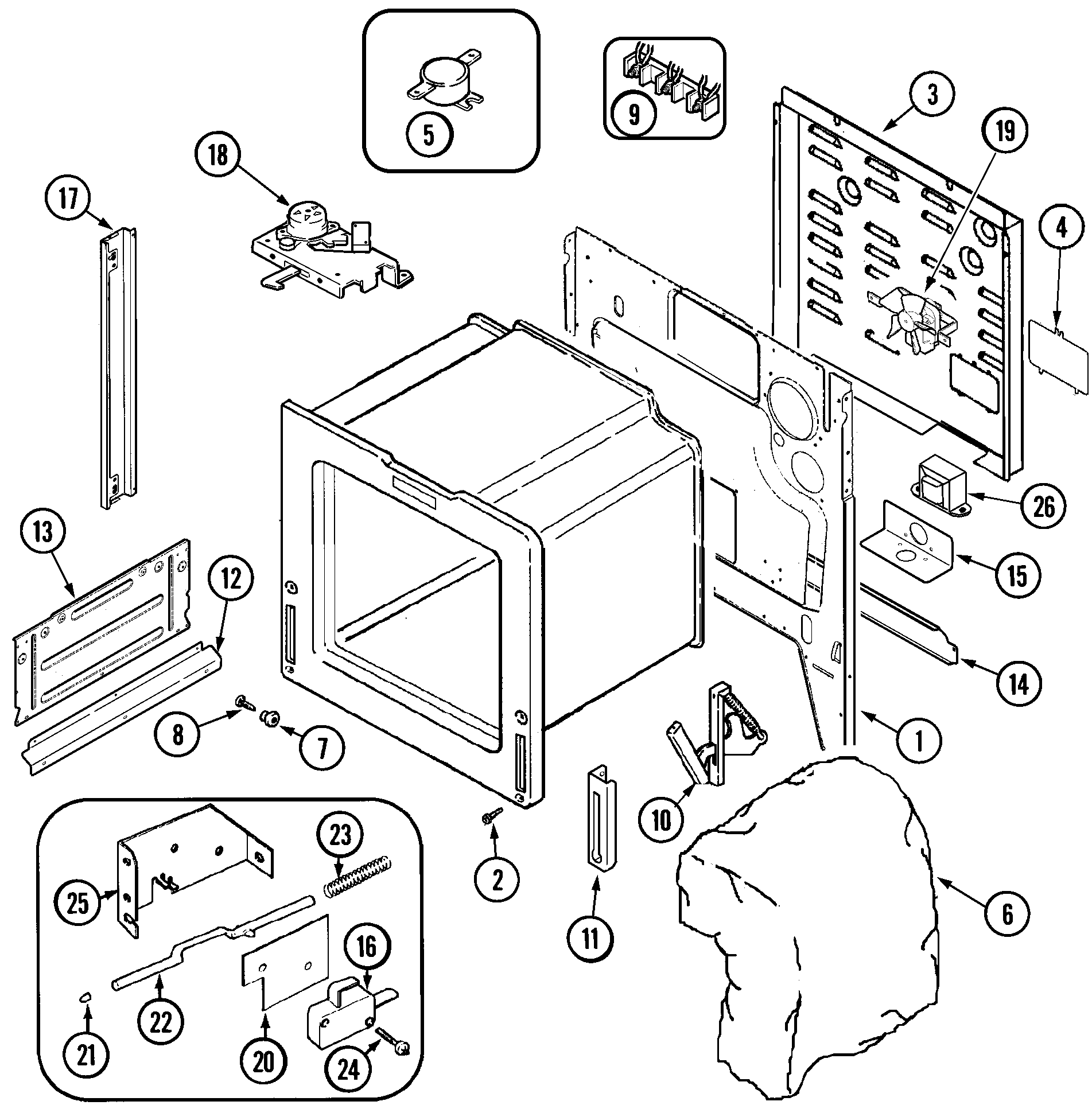 Jenn-Air JES8750AAB body diagram