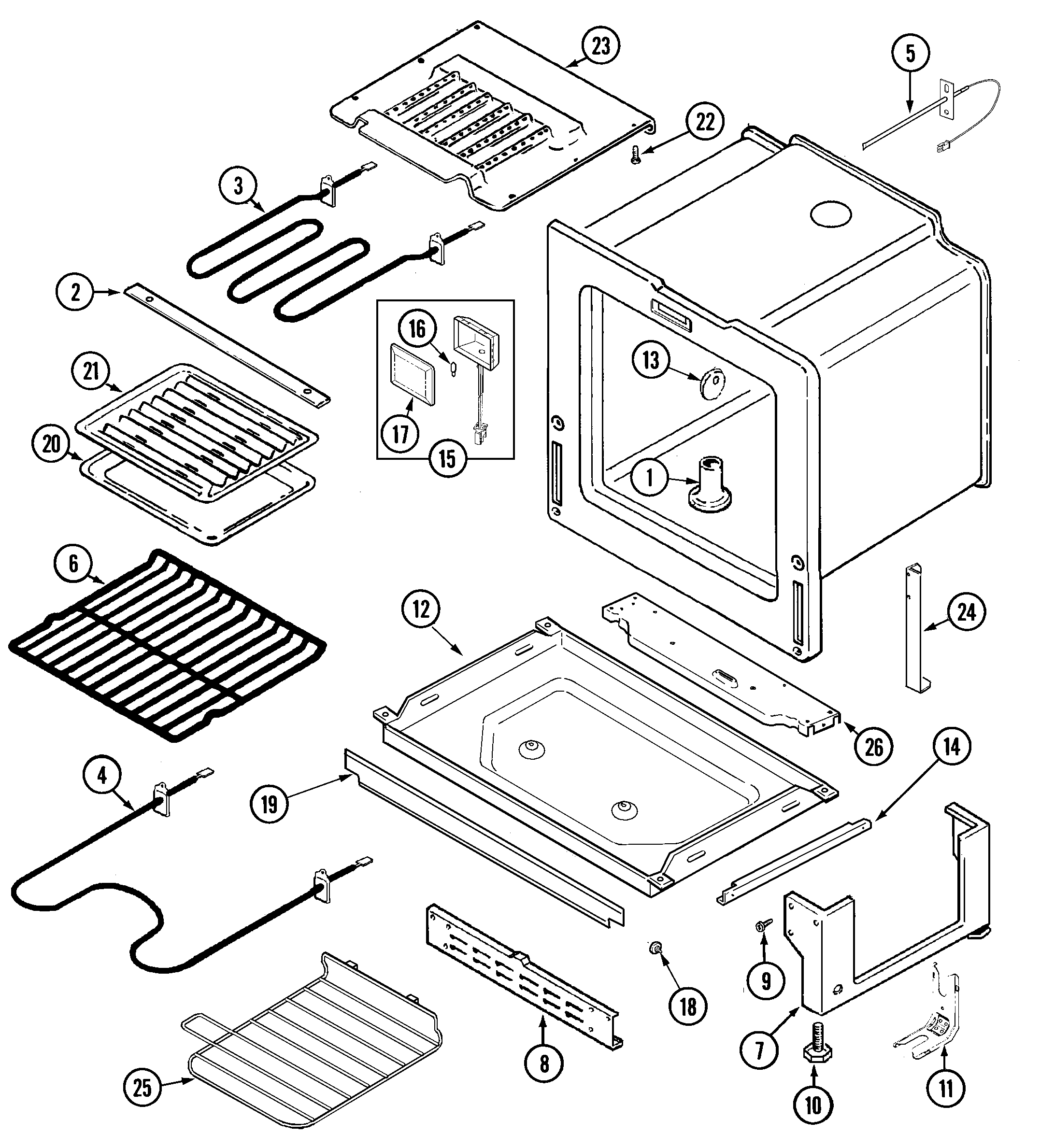 Jenn-Air JES8750AAB oven/base diagram