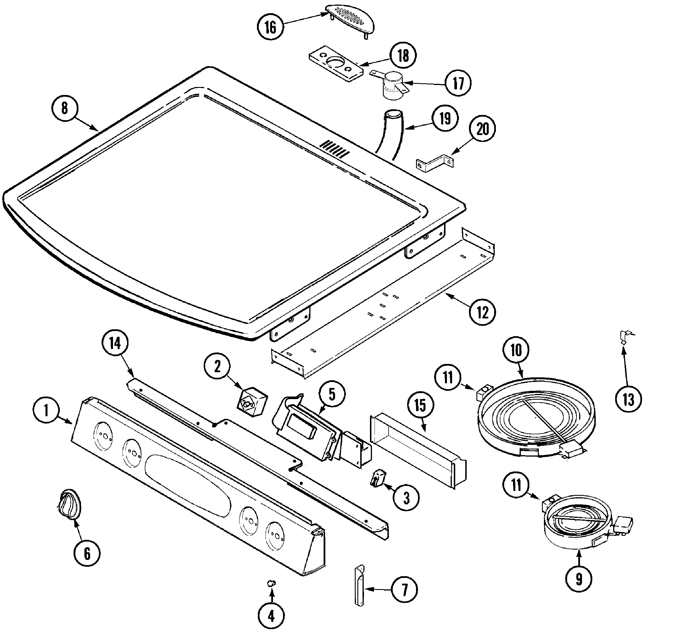 Jenn-Air JES8850ACS control panel diagram