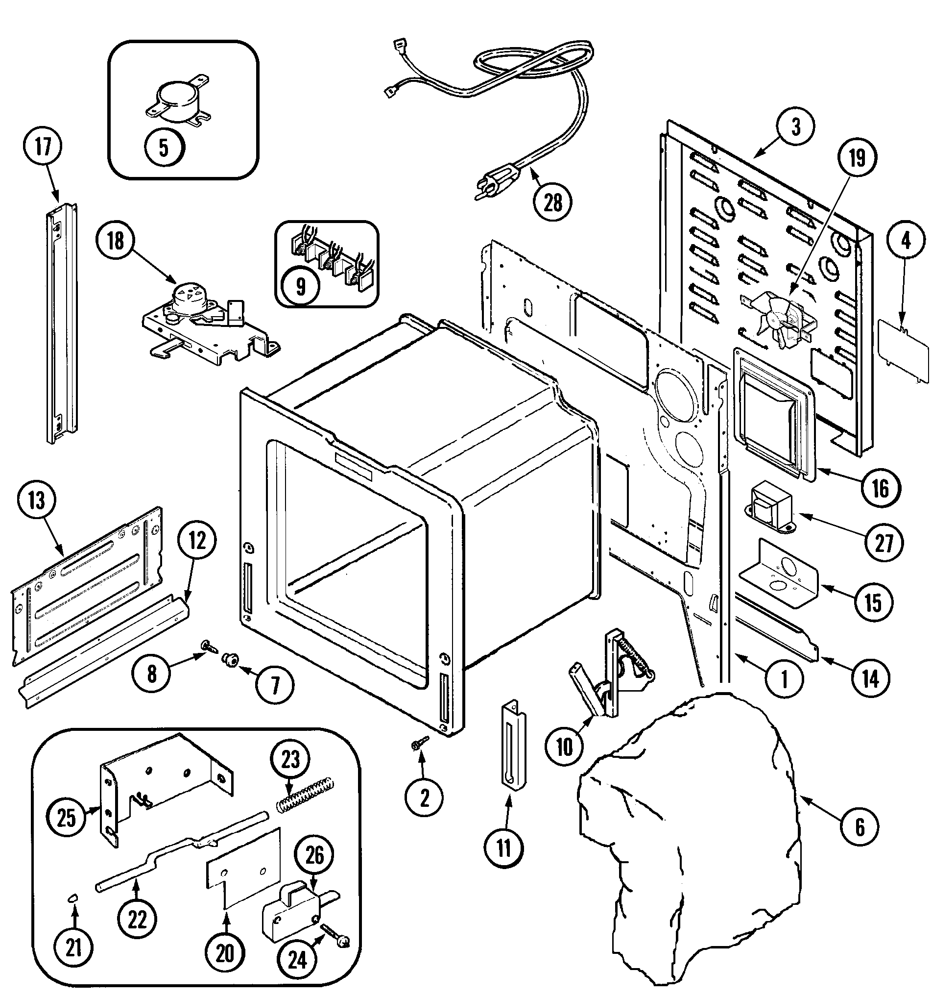 Jenn-Air JES8850ACS body diagram