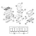Jade RJGR4875A top assembly/gas controls diagram