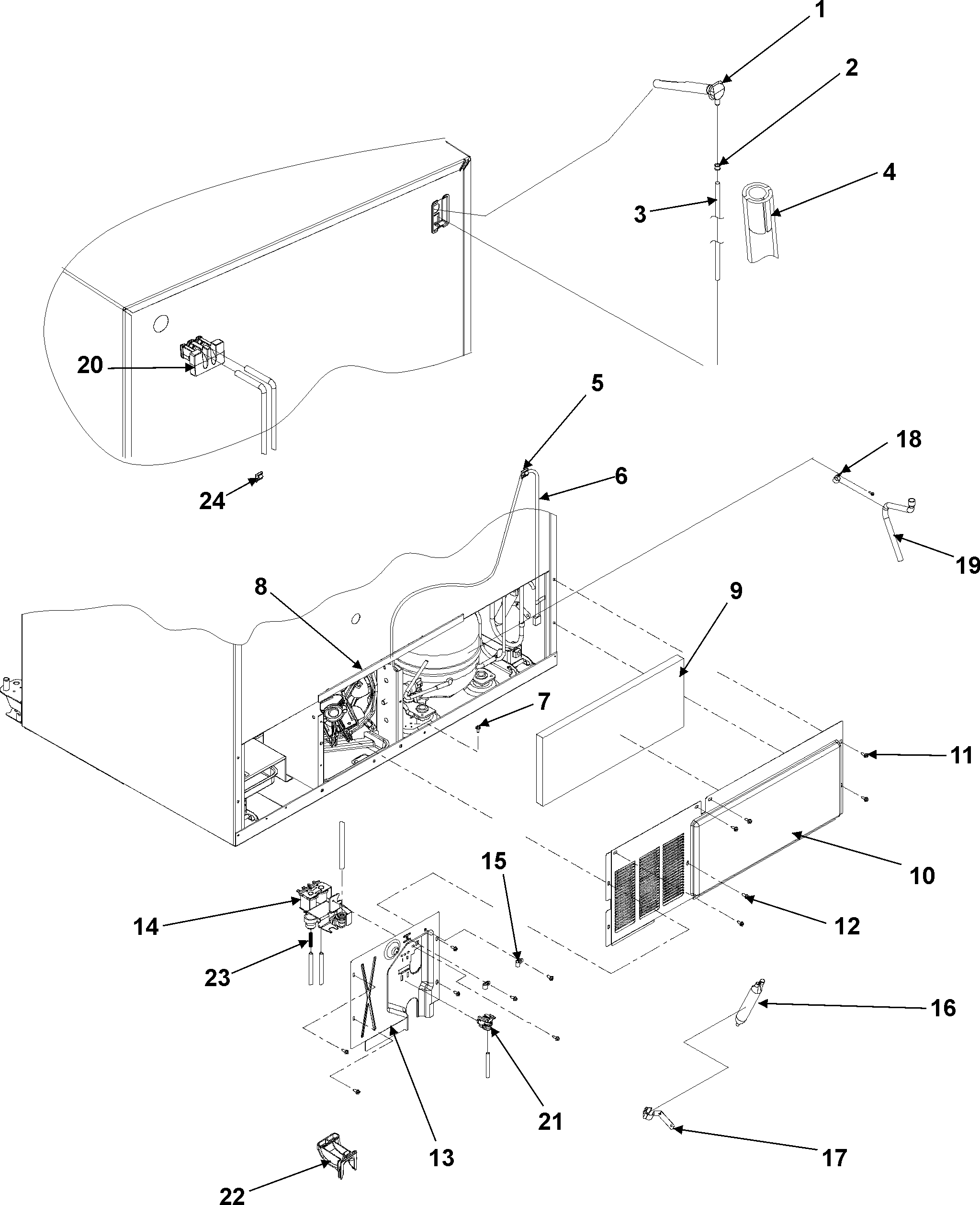 Kenmore 59655669500 cabinet back diagram