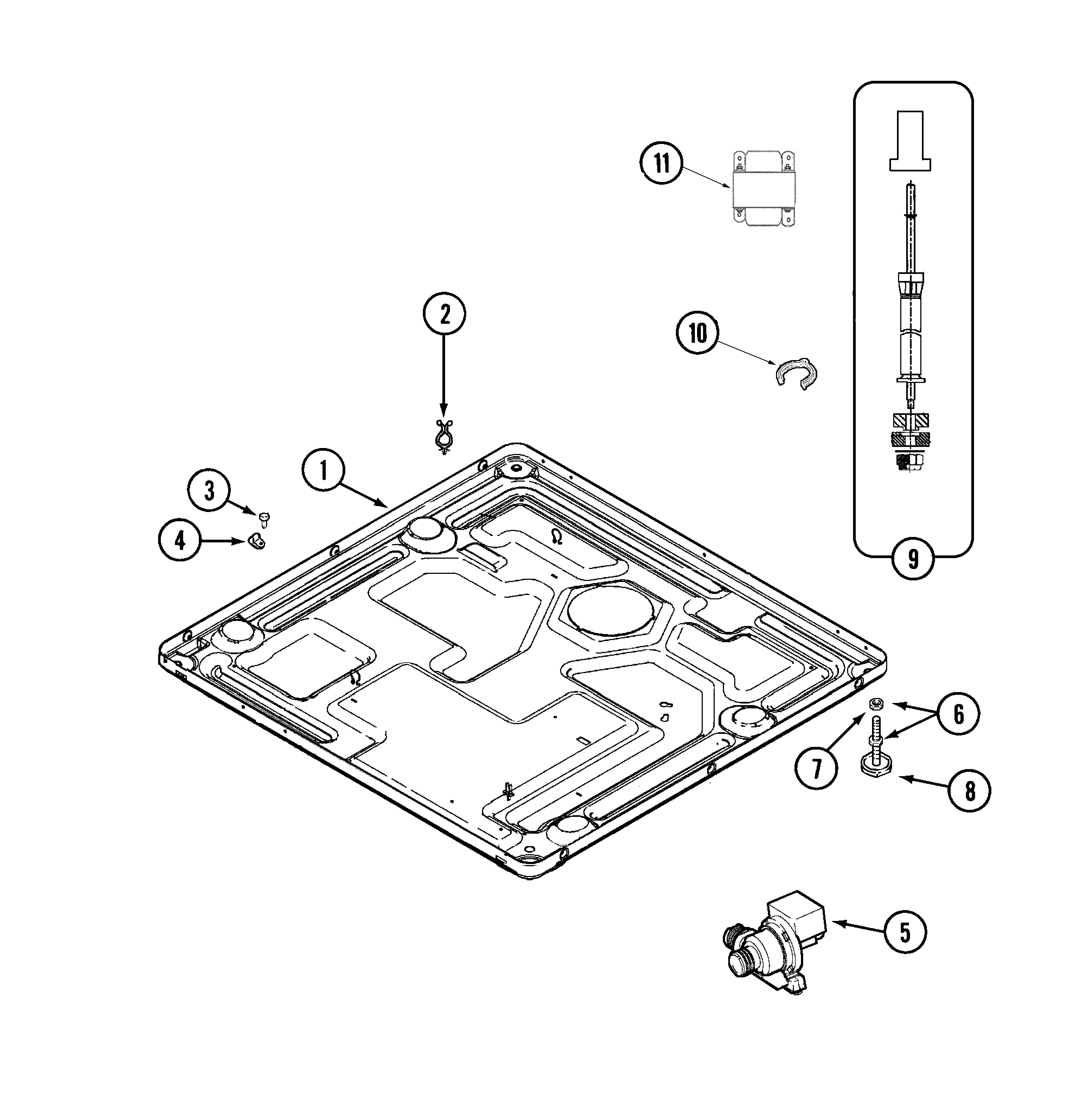 Maytag MAH3000AKW base diagram