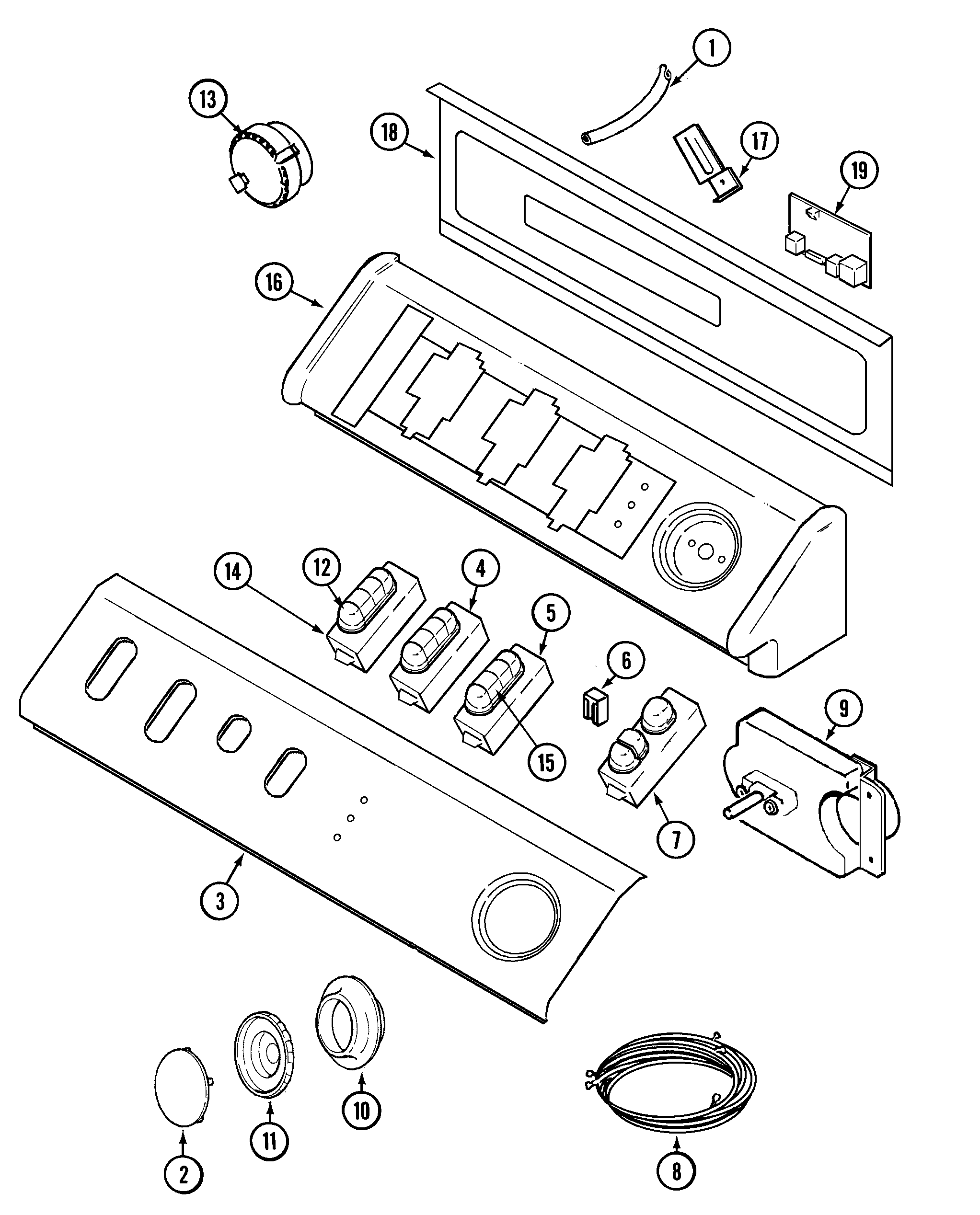 Maytag MAH4000AWW control panel diagram