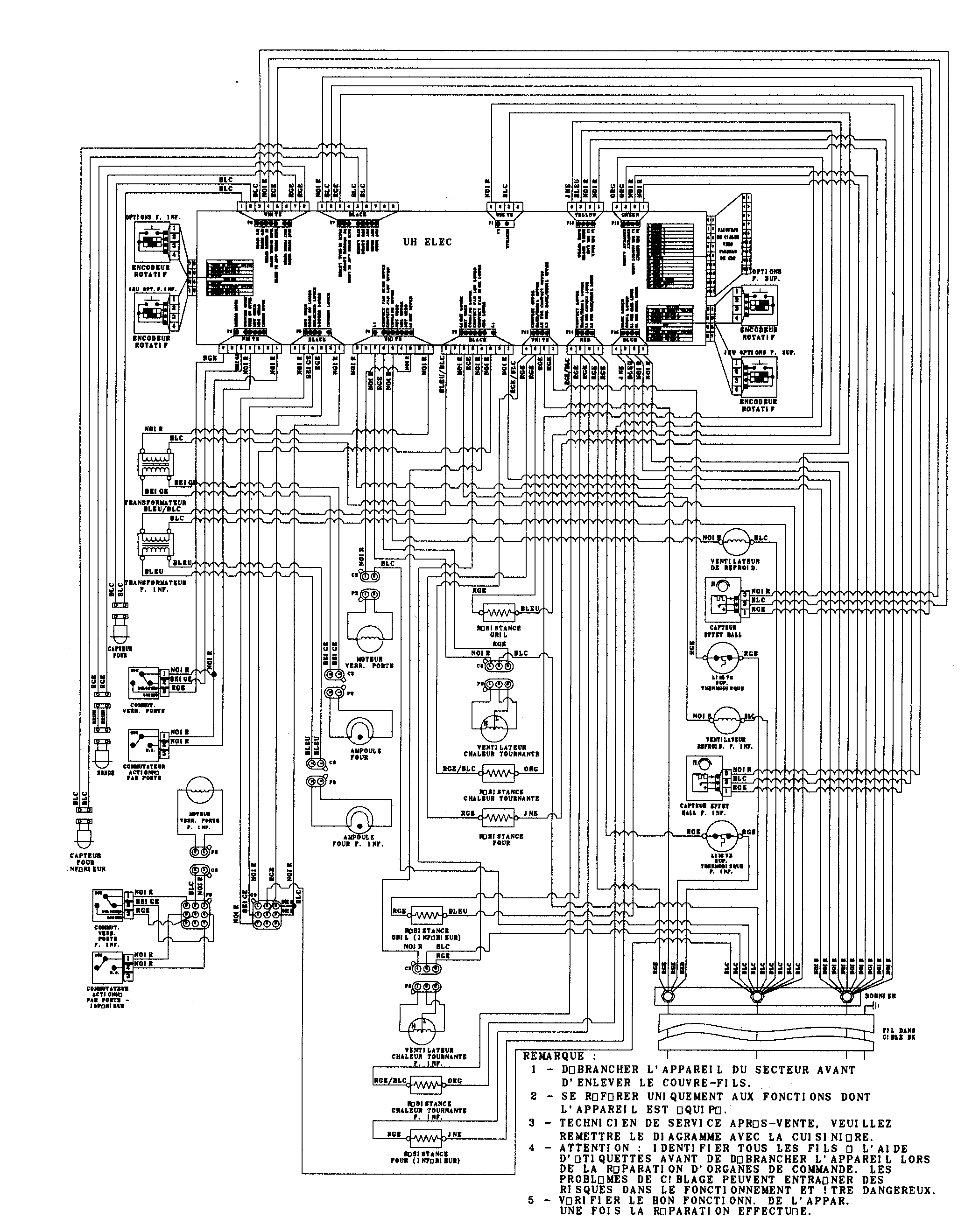 Jenn-Air JJW9830DDP wiring information diagram