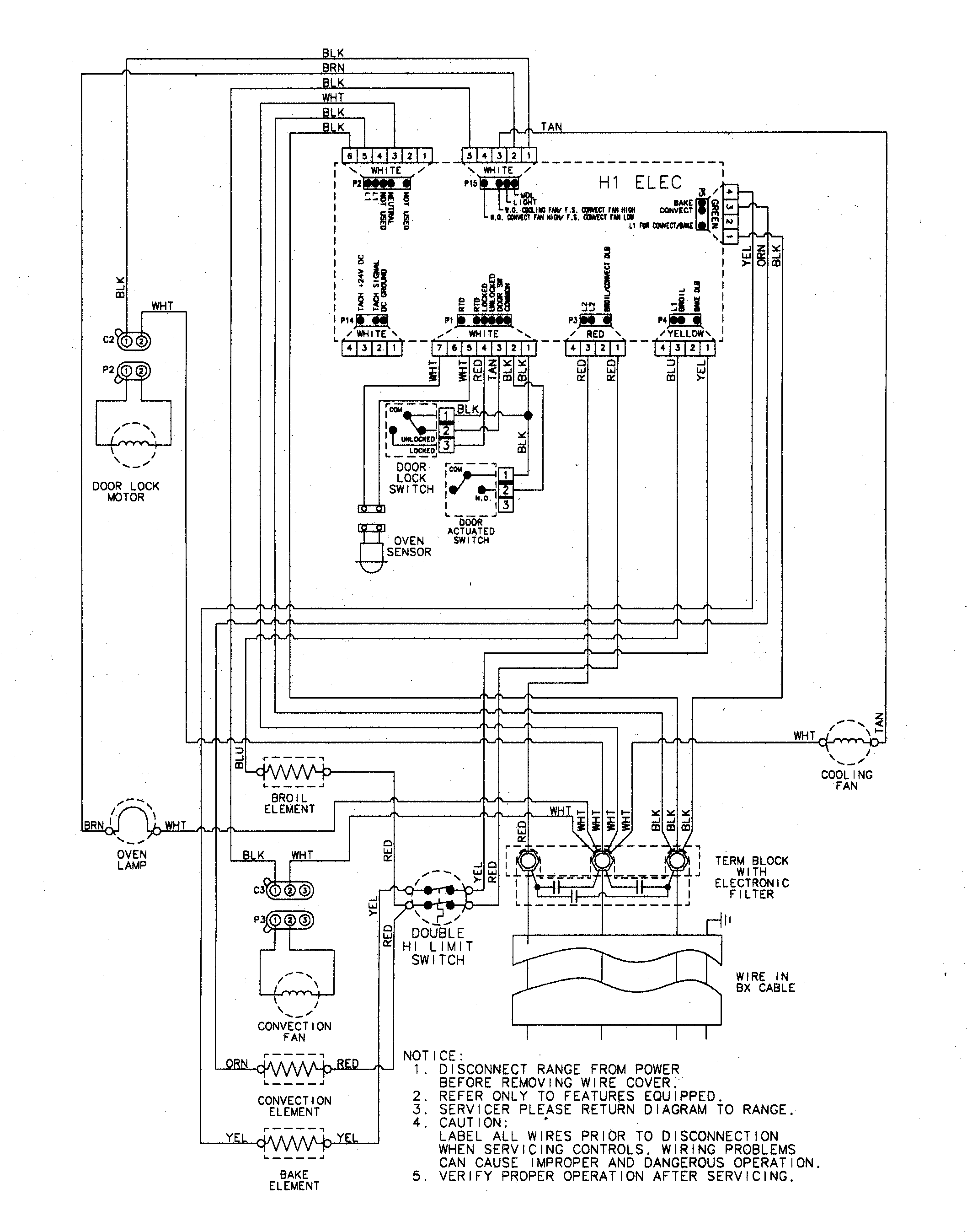 Jenn-Air JJW9130DDS wiring information diagram