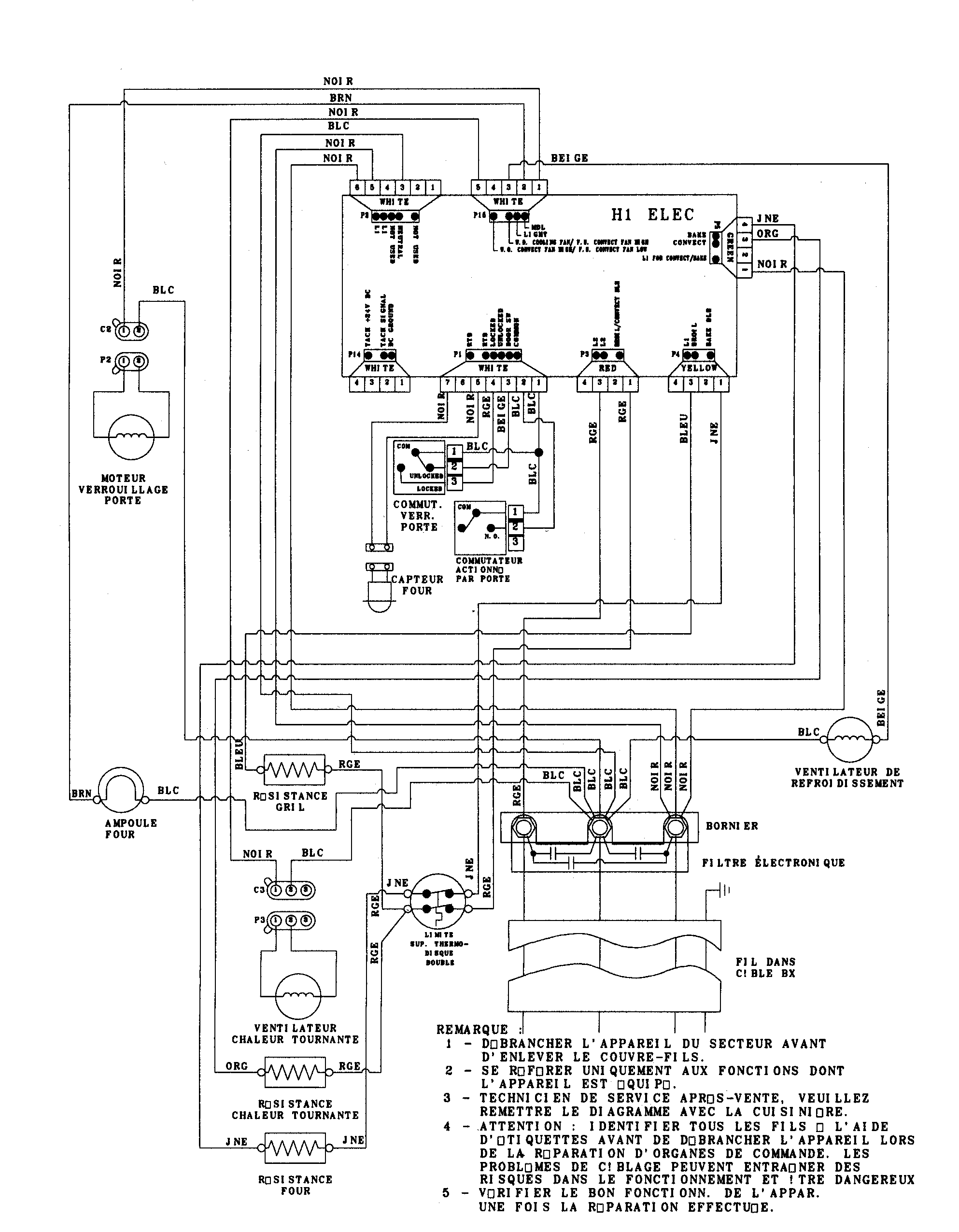 Jenn-Air JJW9130DDS wiring information diagram