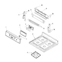 Amana AGR5715QDB control panel/top assembly diagram