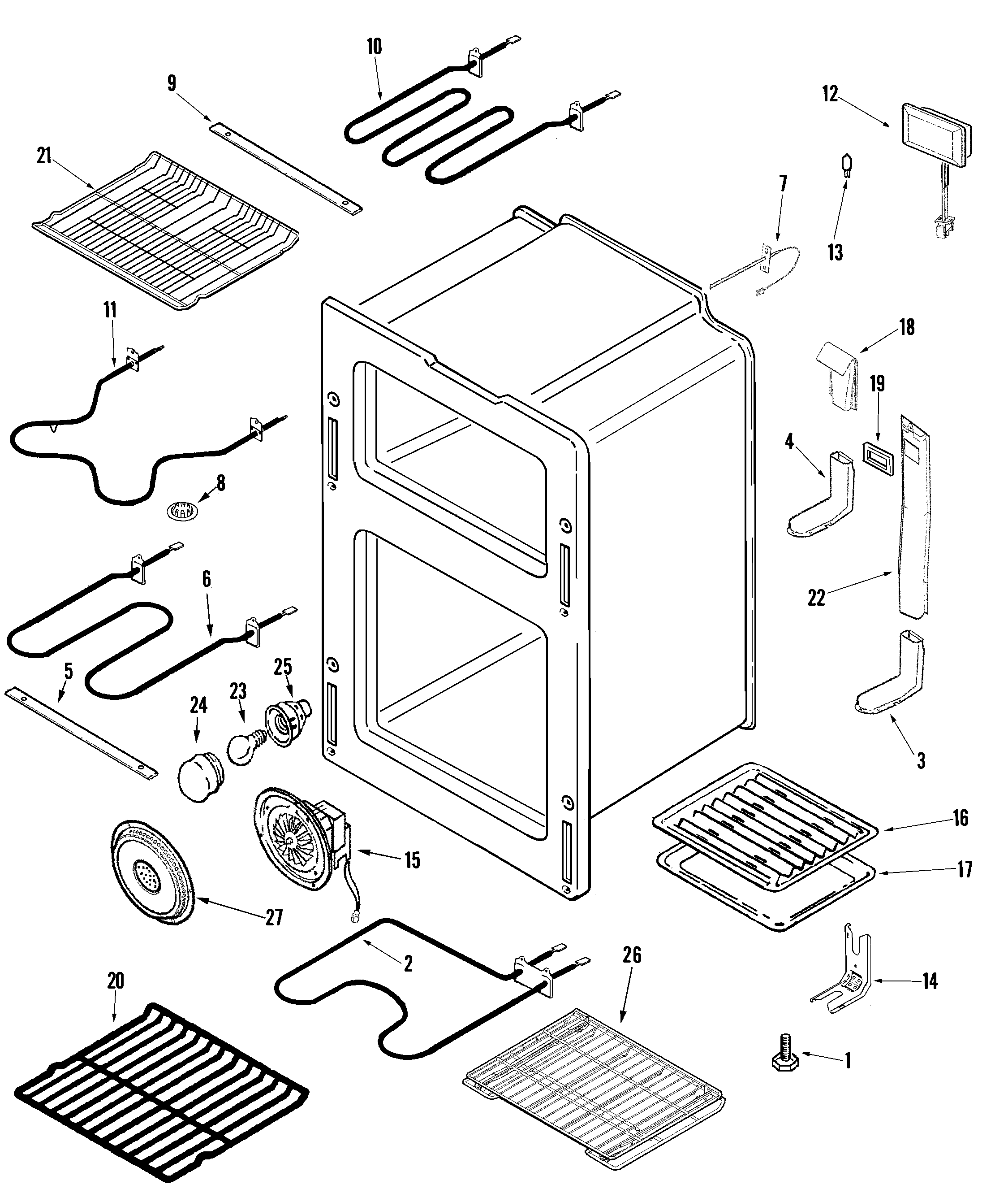 Maytag MER6875AAF oven diagram