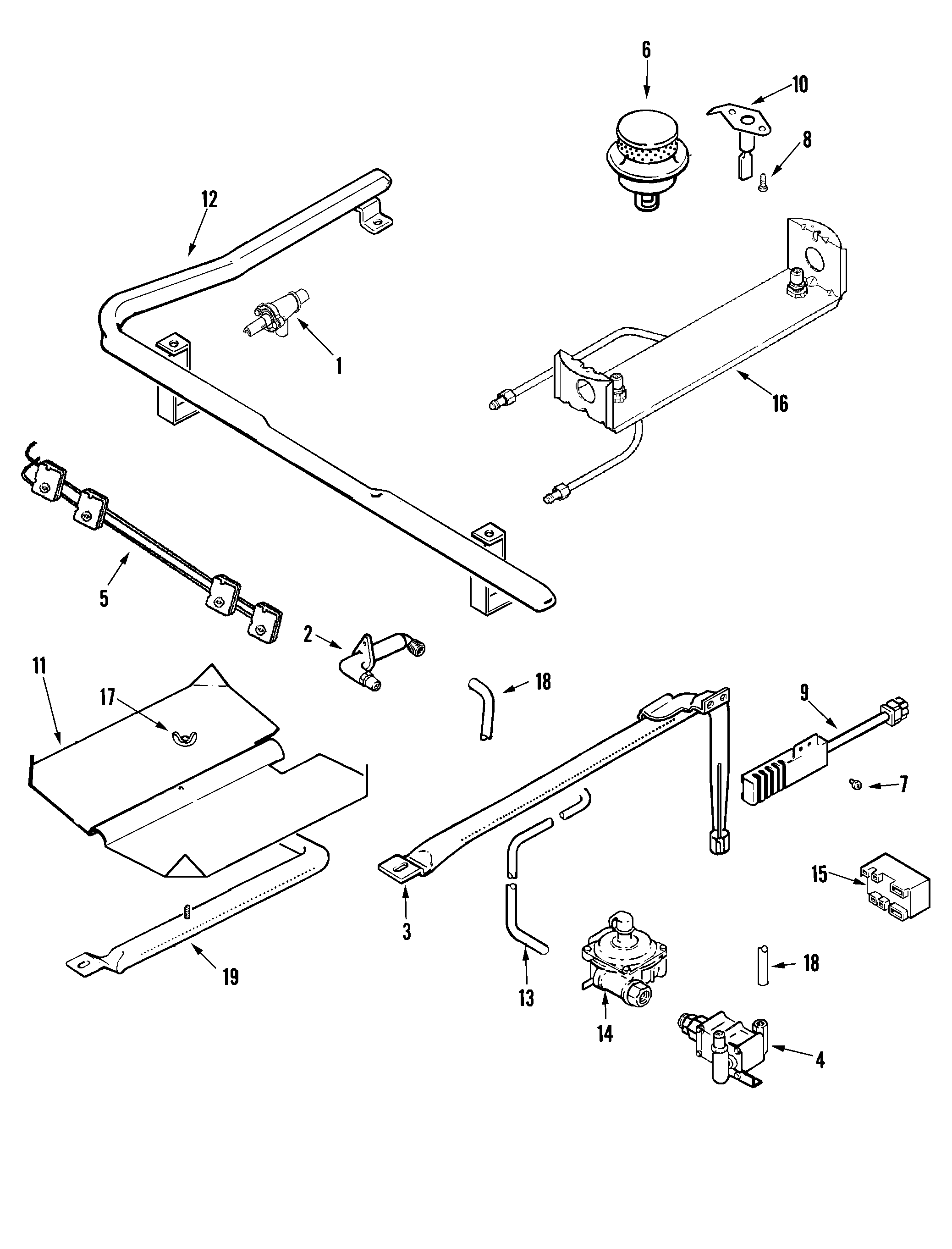 Maytag MGRM752BDS gas controls diagram