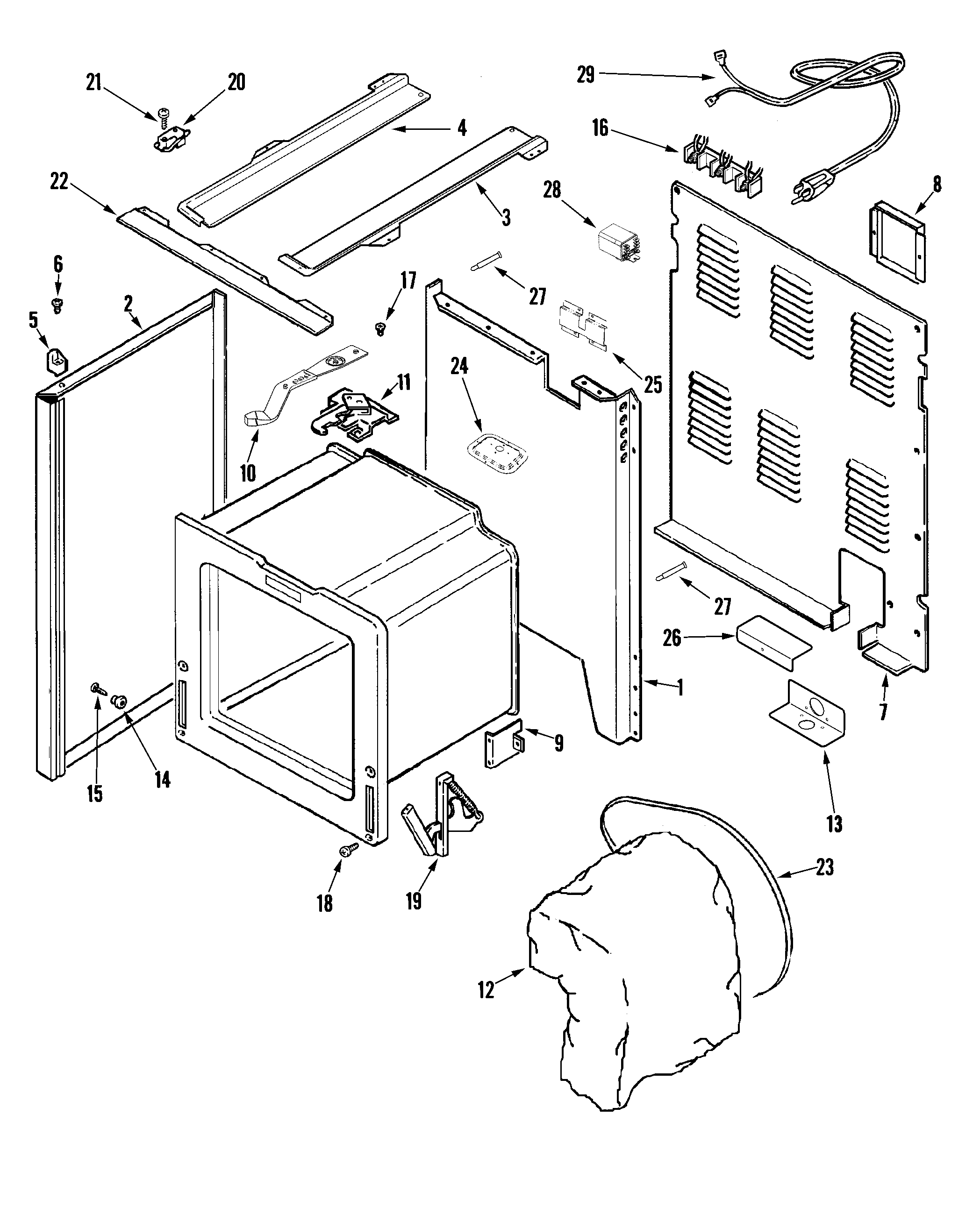 Maytag PERL451ACQ body diagram