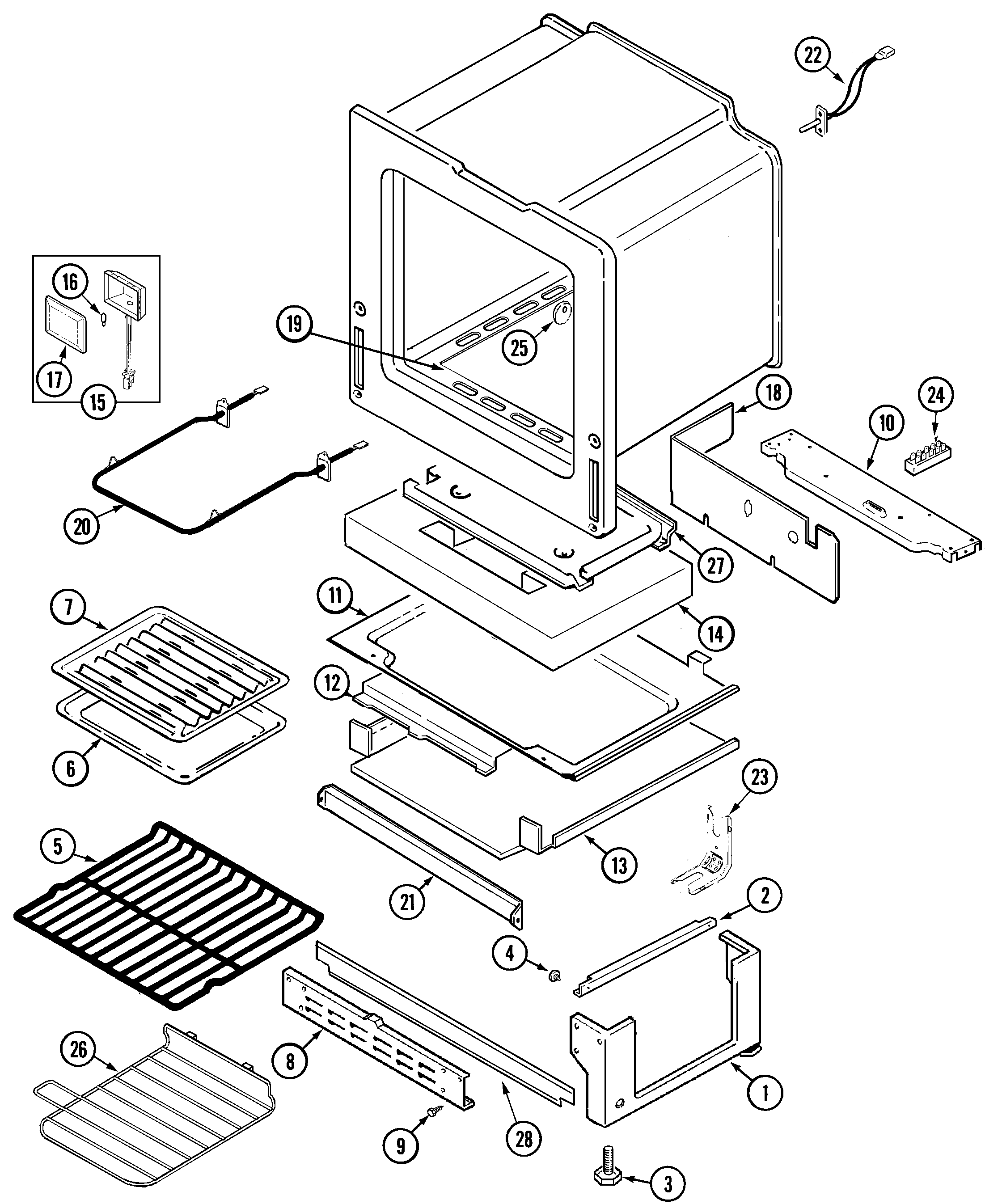 Jenn-Air JGS8750ADB oven/base diagram