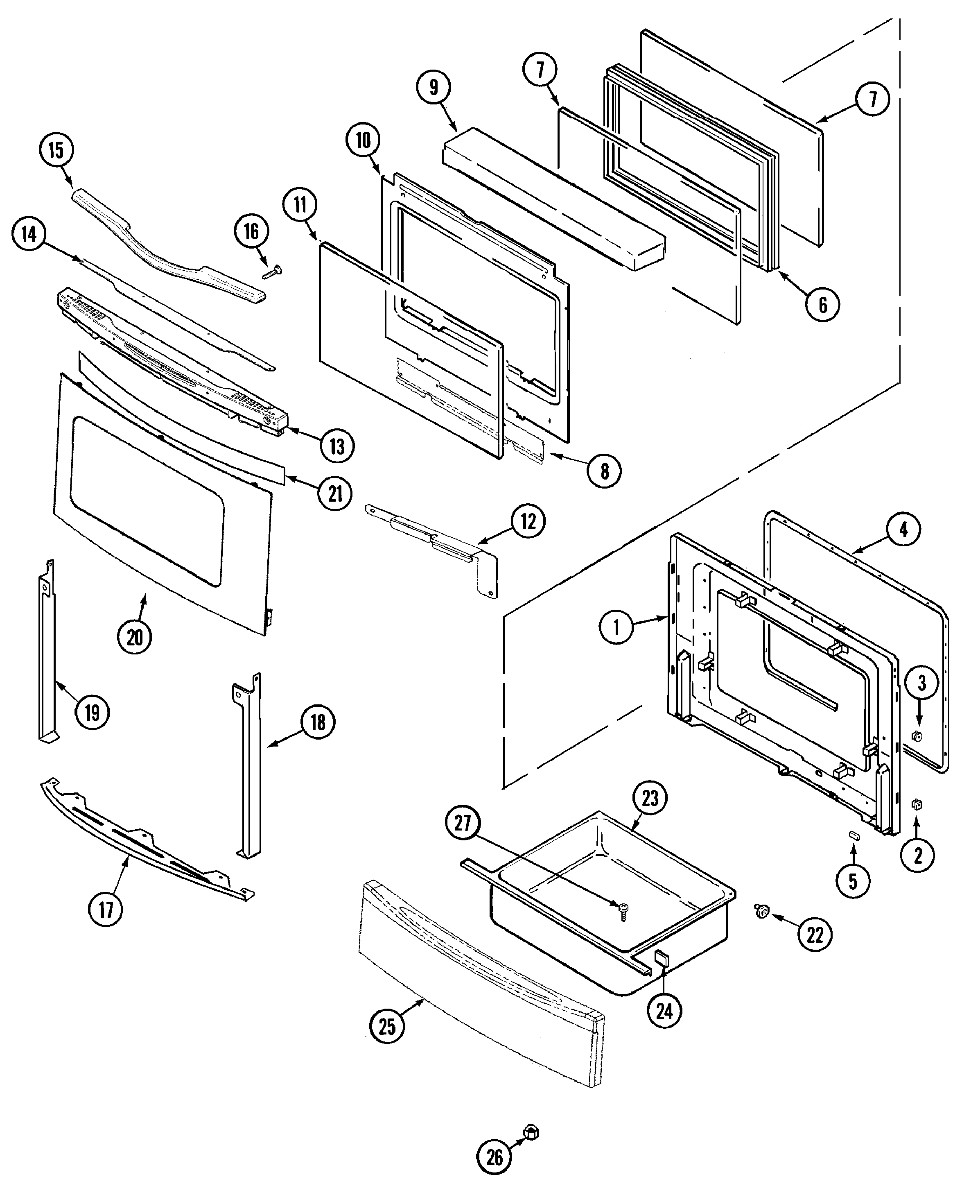 Jenn-Air JGS8750ADS door/drawer (stl) diagram