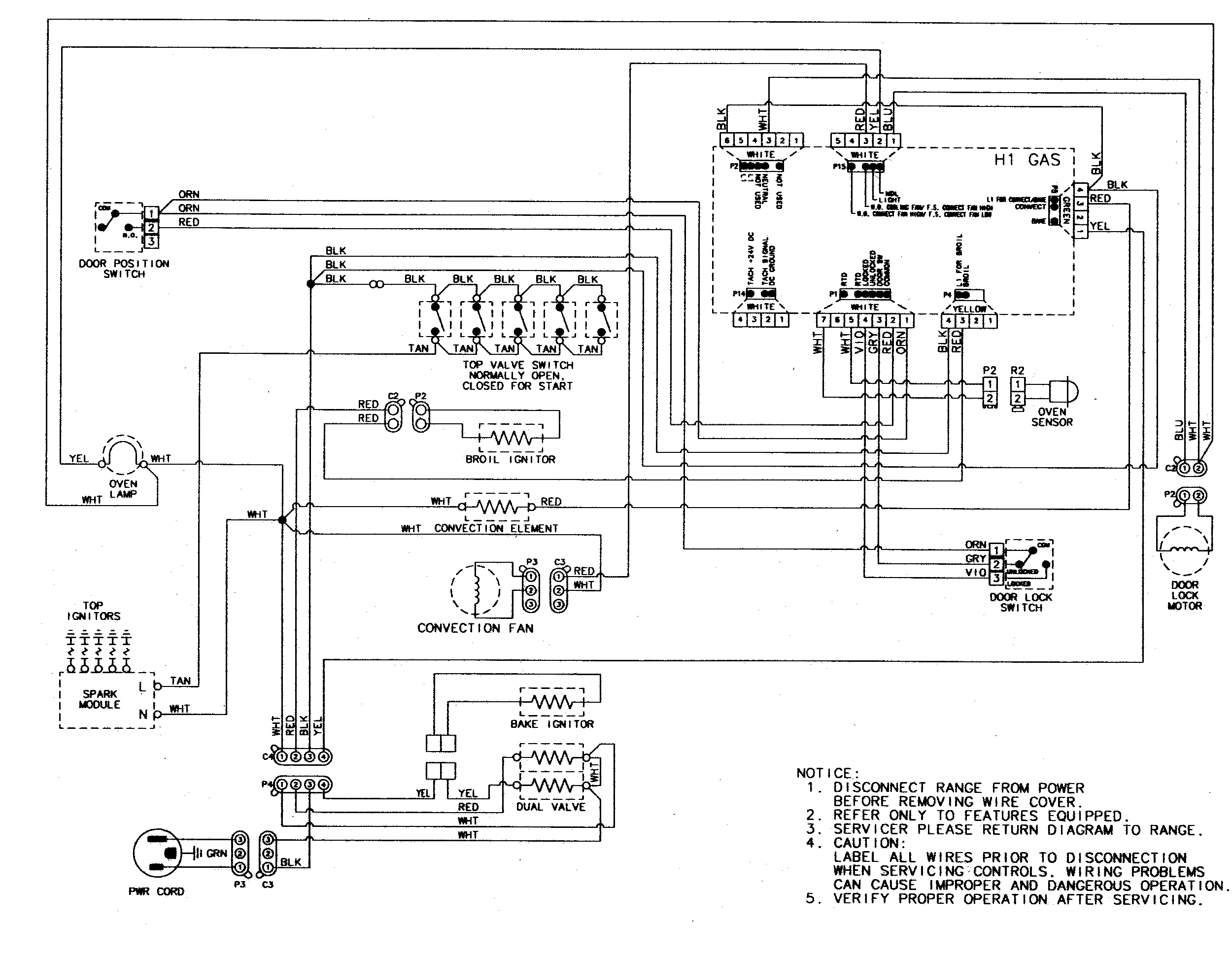Maytag MGR5875QDW wiring information diagram
