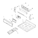 Maytag MGR5775QDW control panel/top assembly diagram
