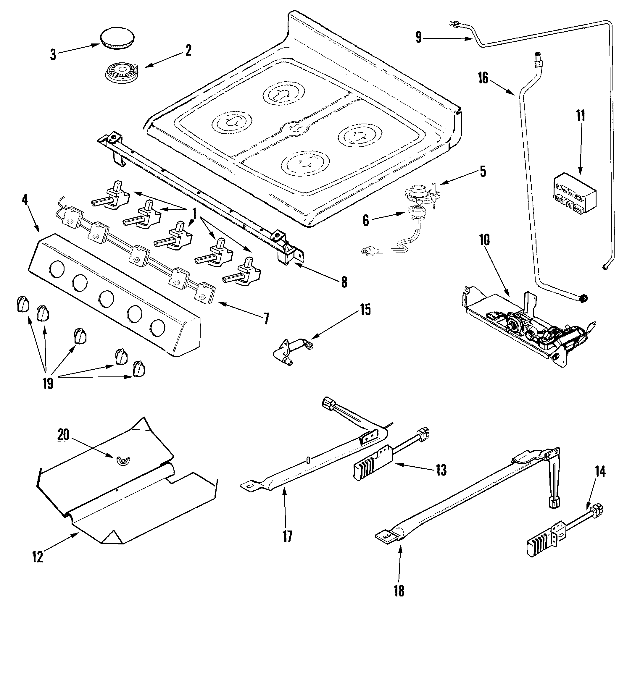 Maytag MGR5775QDB gas controls diagram