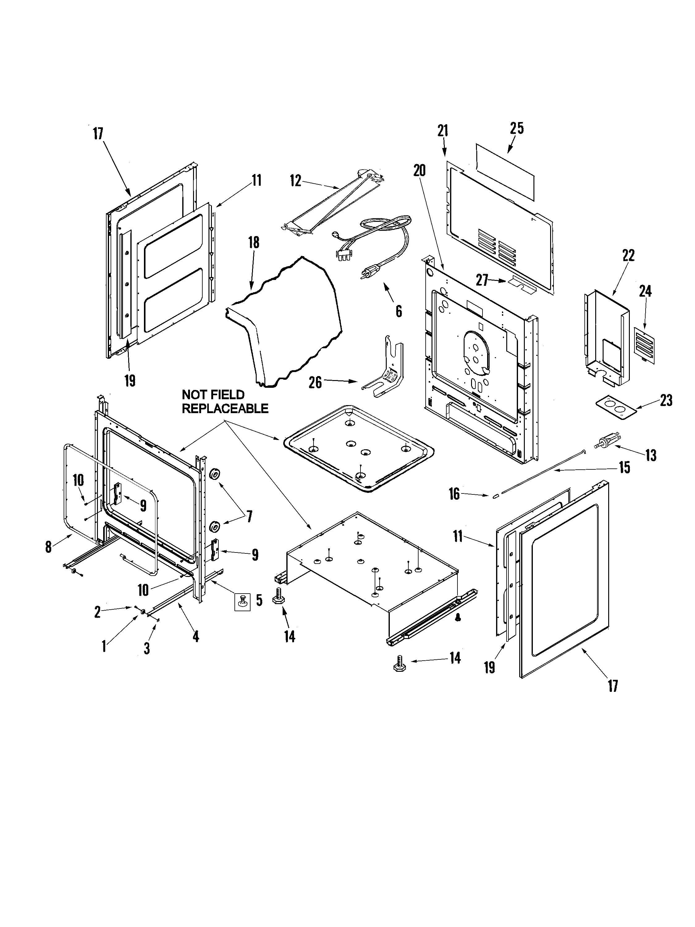 Maytag MGR5765QDQ cabinet diagram