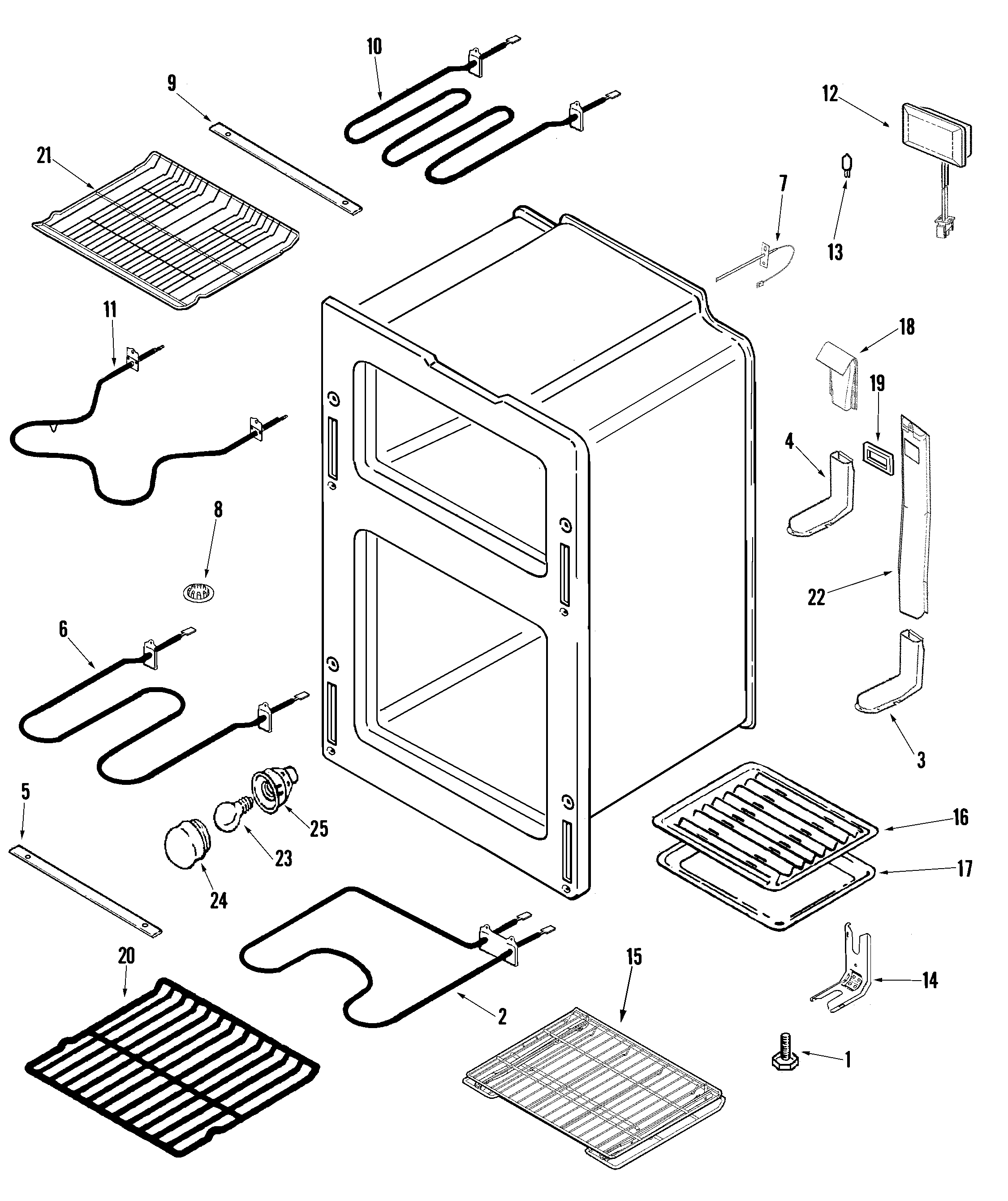Maytag MER6775AAS oven (stl) diagram