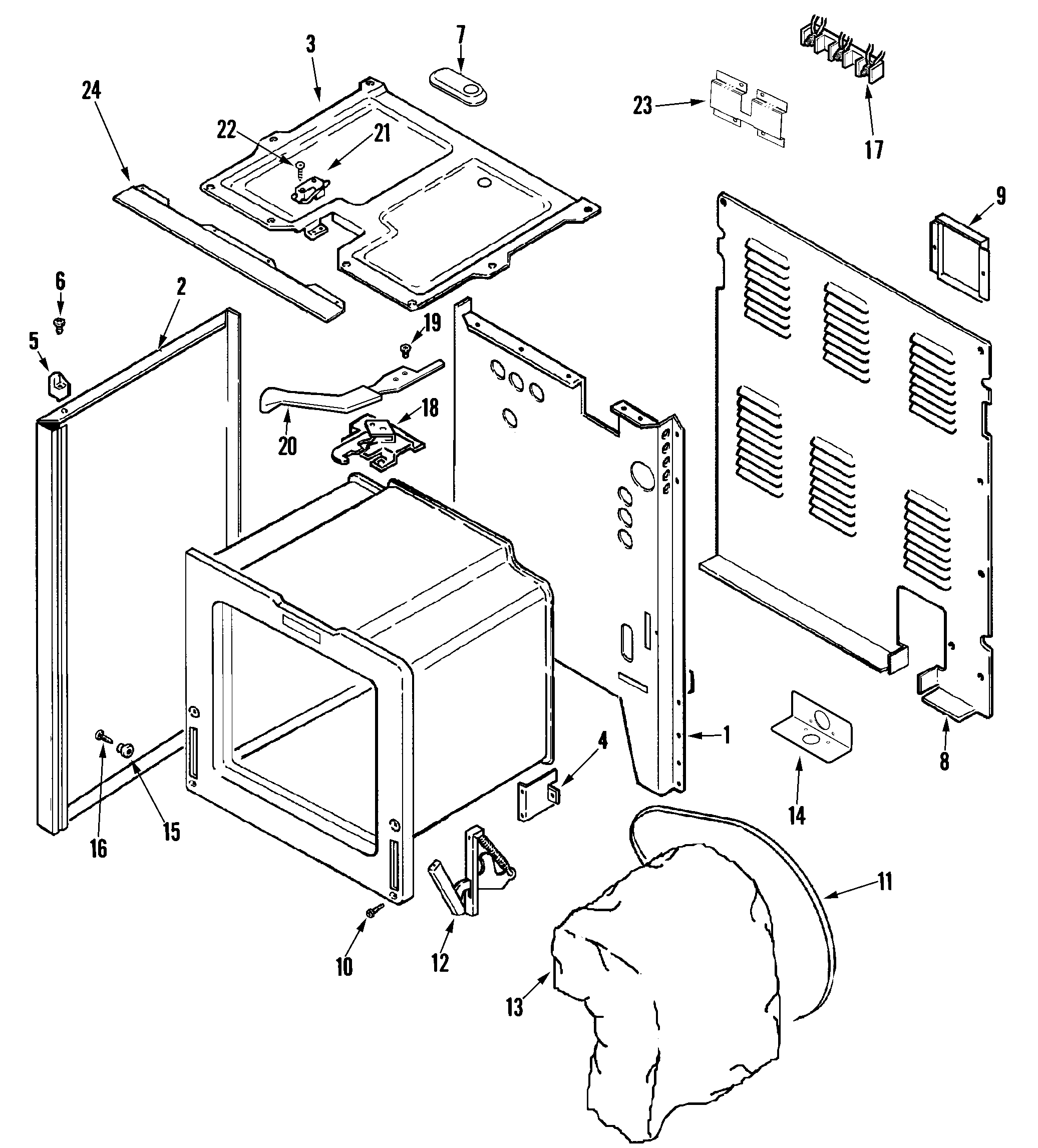 Maytag MER5520AAW body diagram