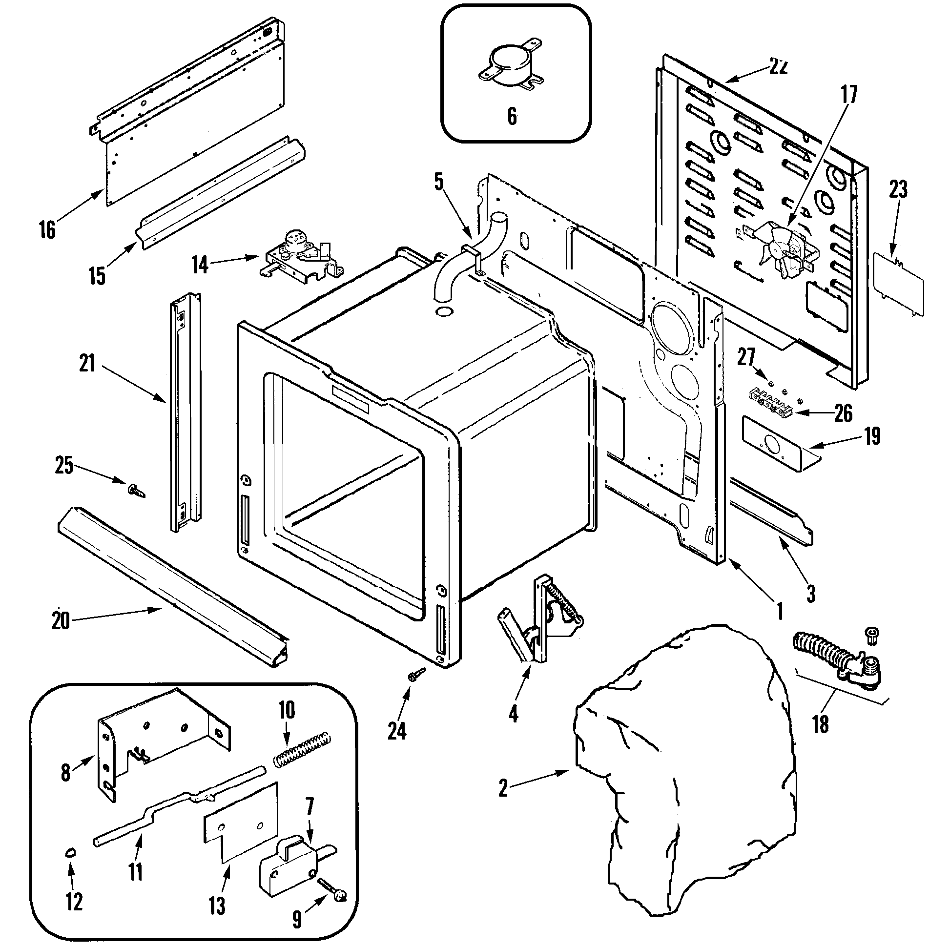 Maytag MEP5775BAB body diagram