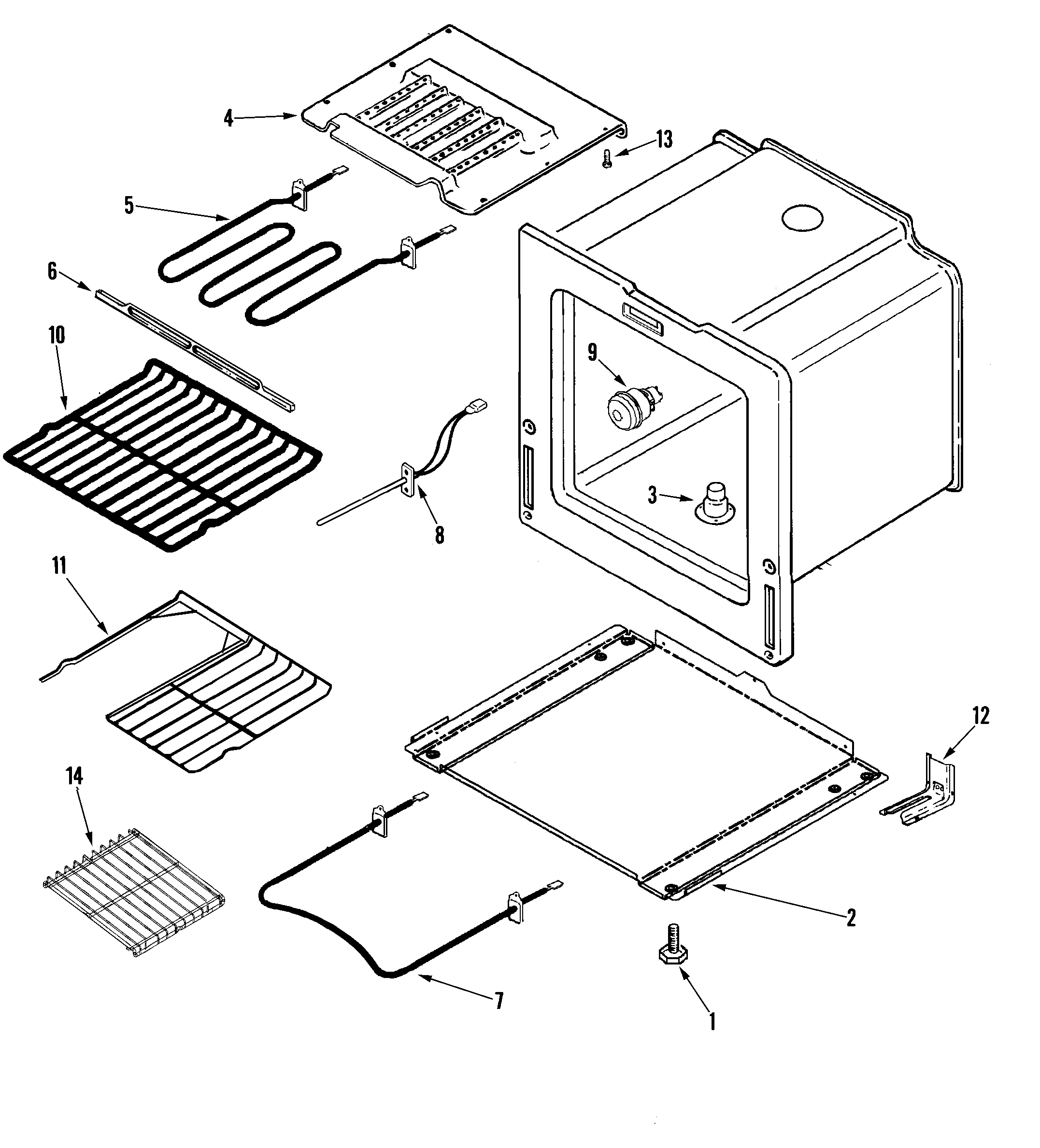 Maytag MEP5775BAB oven/base diagram