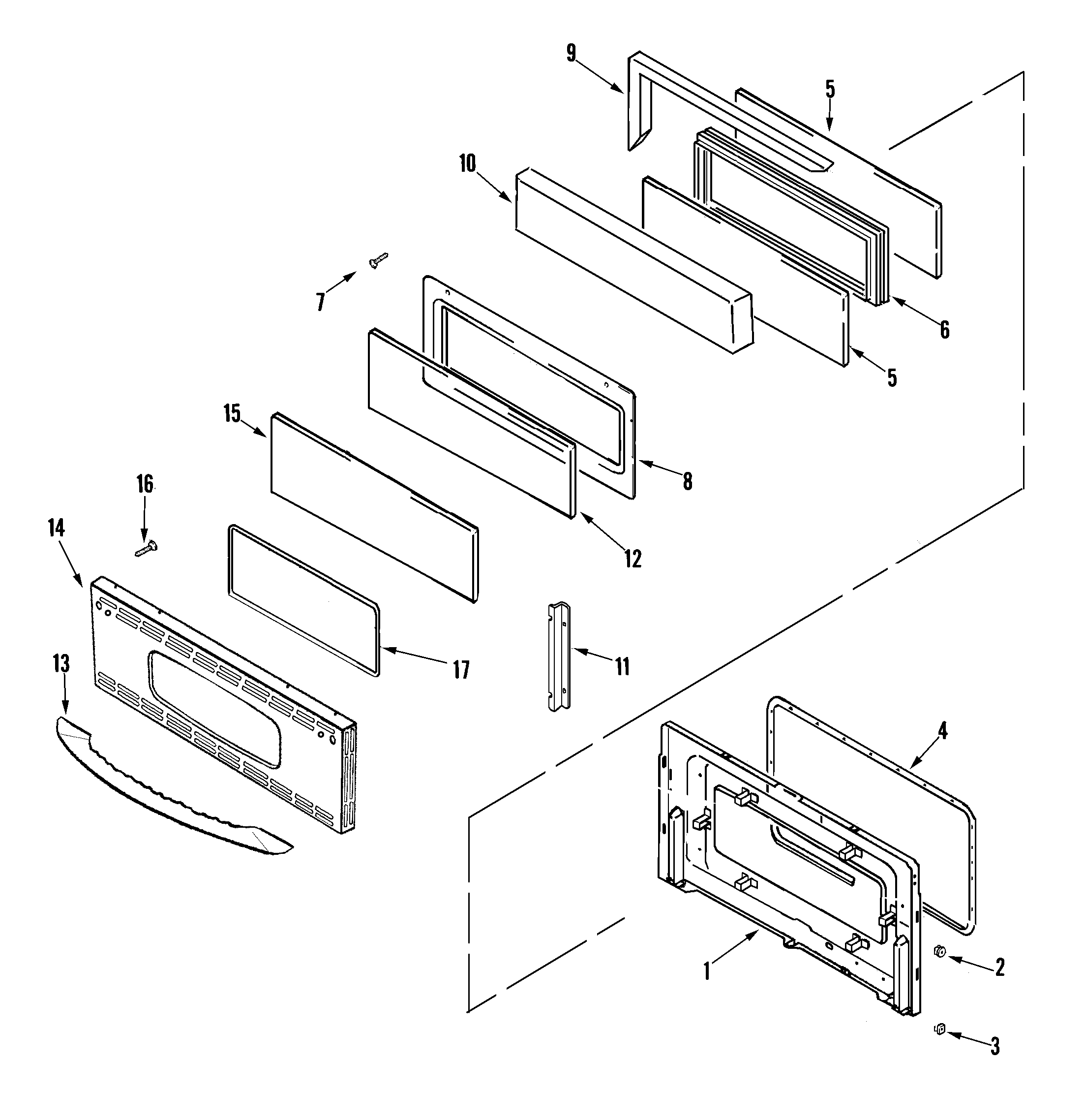Maytag MER6741BAS door (upper-stl) diagram