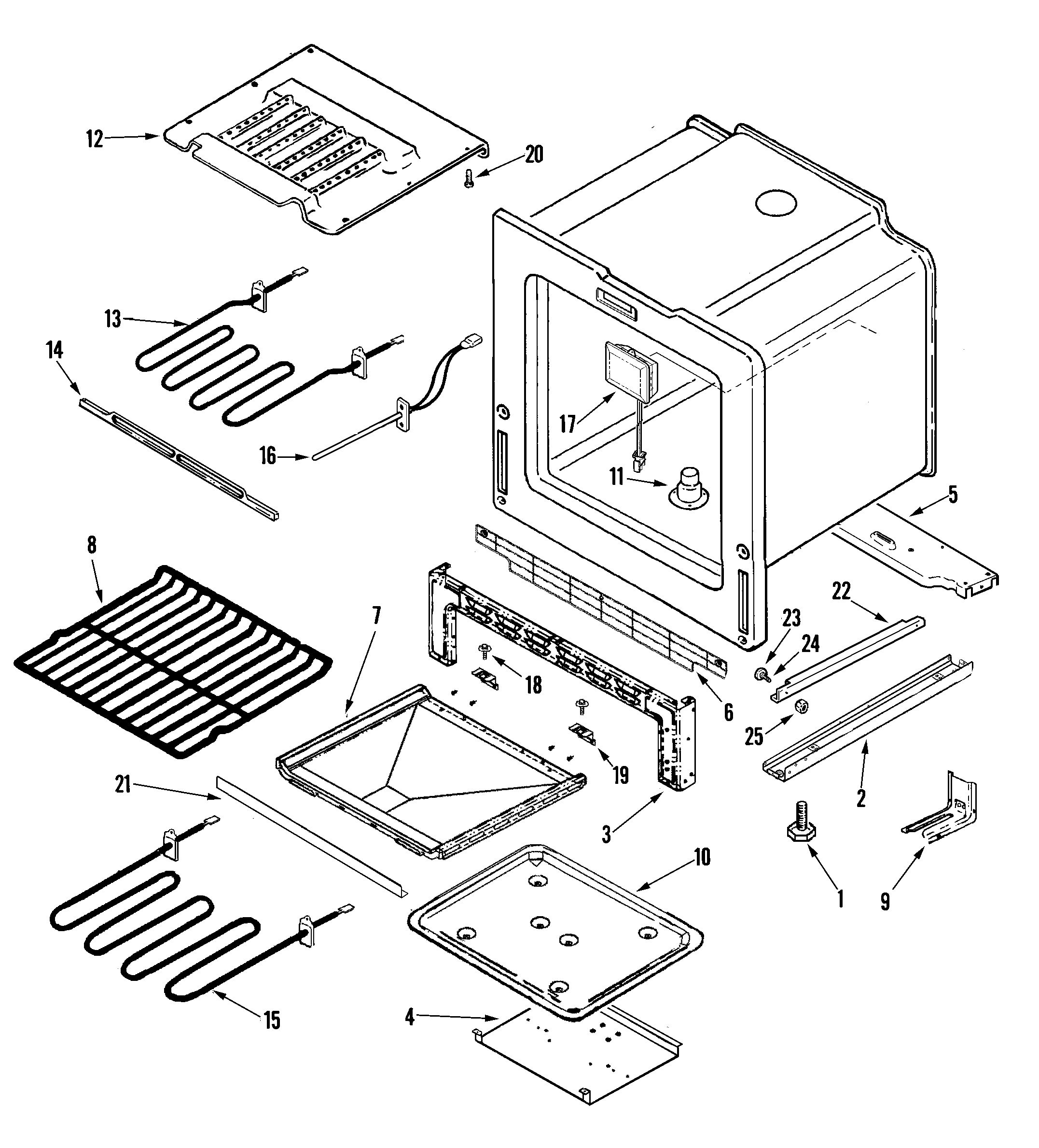 Jenn-Air JES8750BAS oven/base diagram