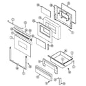 Maytag CRG9800BAE door/drawer (serial prefix 16) diagram
