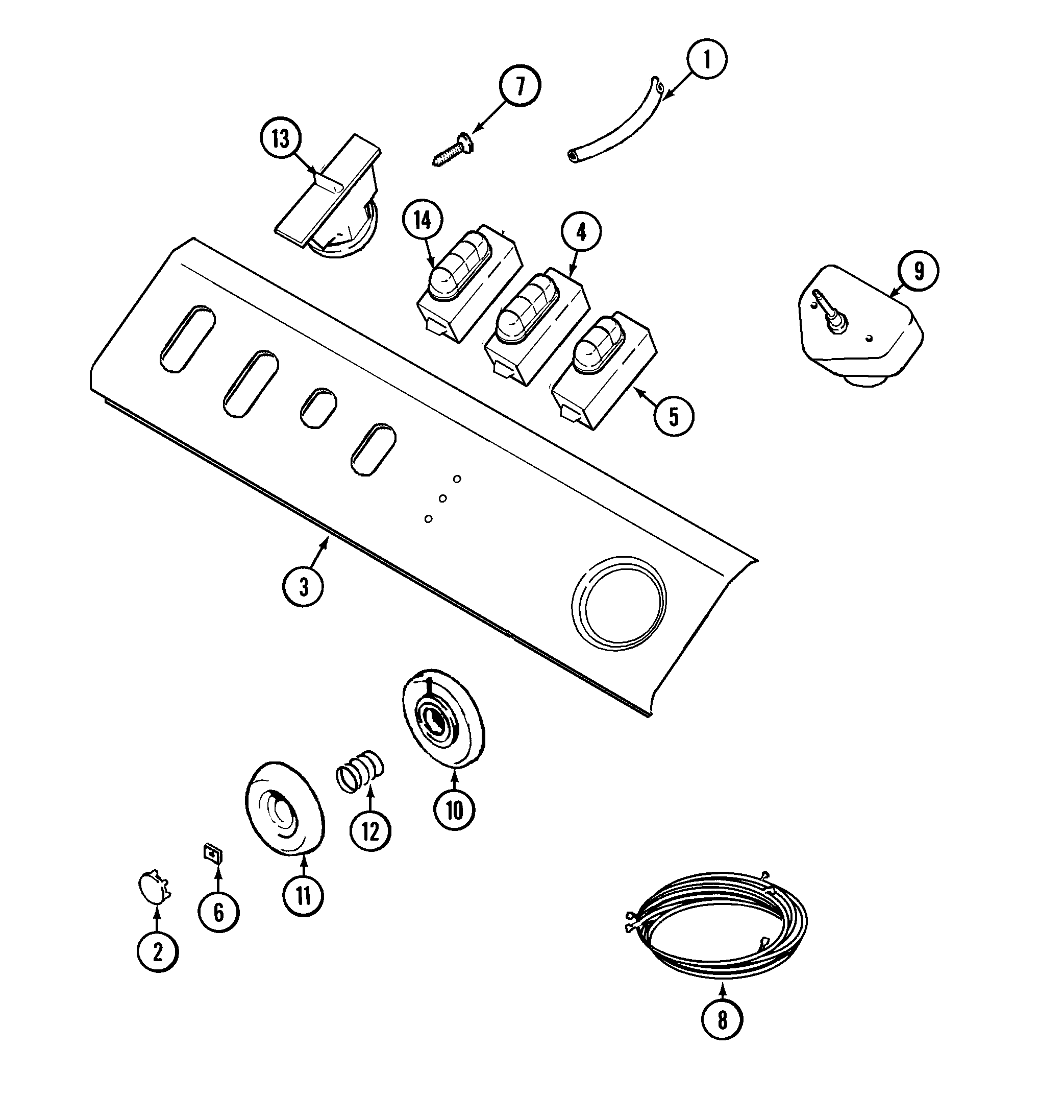 Maytag LAT9706AAE control panel (9706) diagram