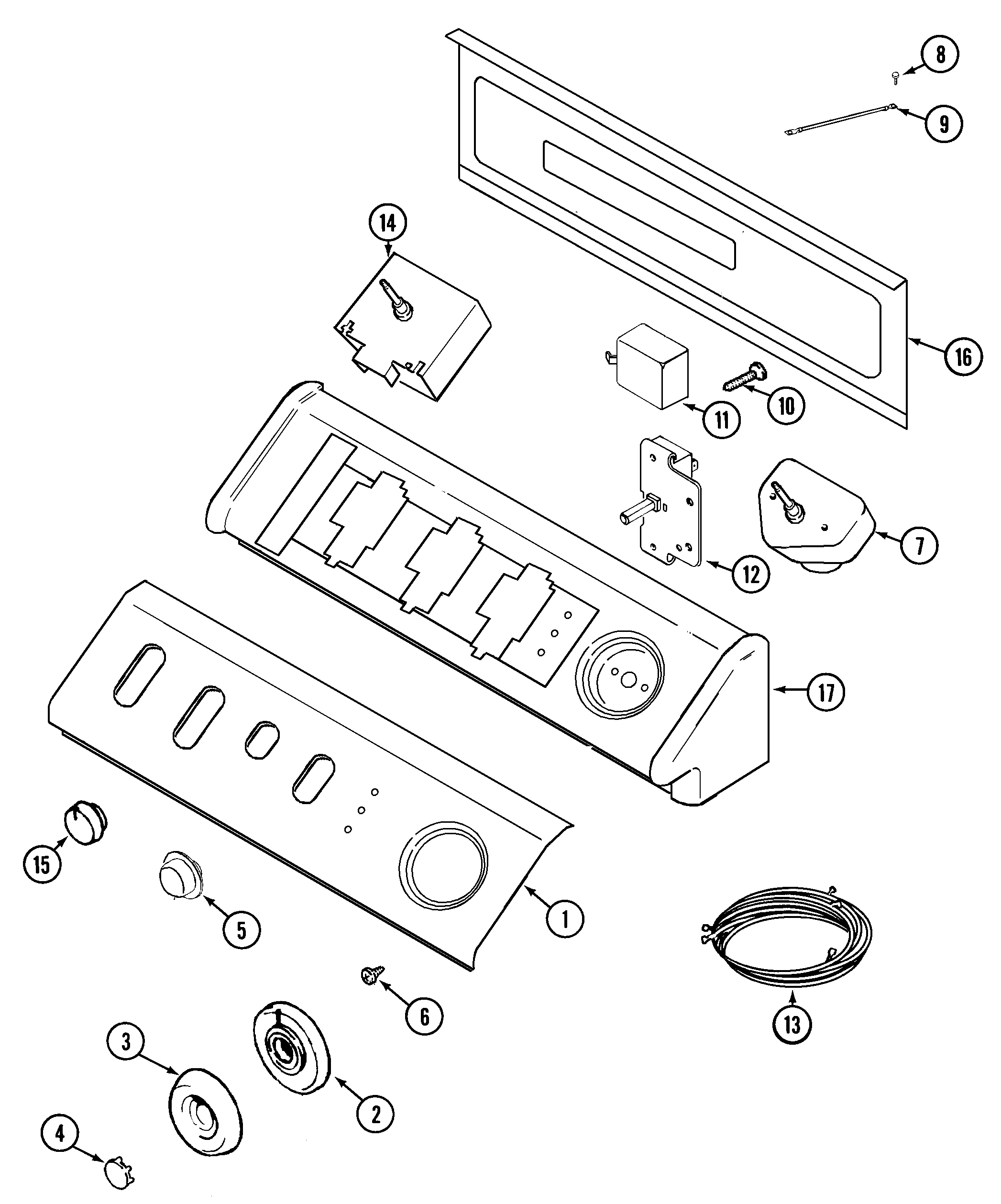 Maytag MDG9316AWA control panel diagram