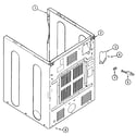 Maytag MDE9316AYQ cabinet-rear (mde/mdg9316awq/ayq/axw) diagram