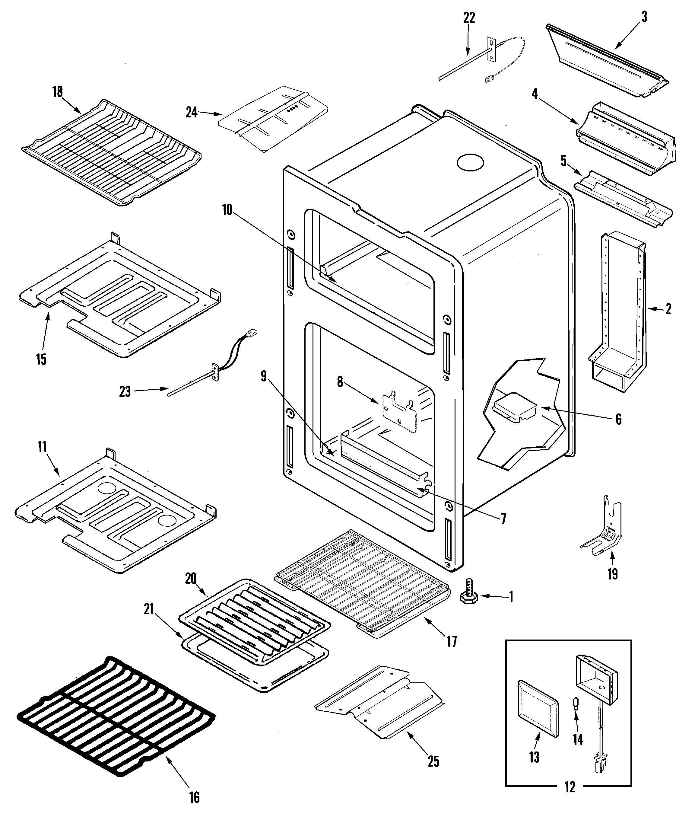 Maytag MGR6772BDB oven diagram