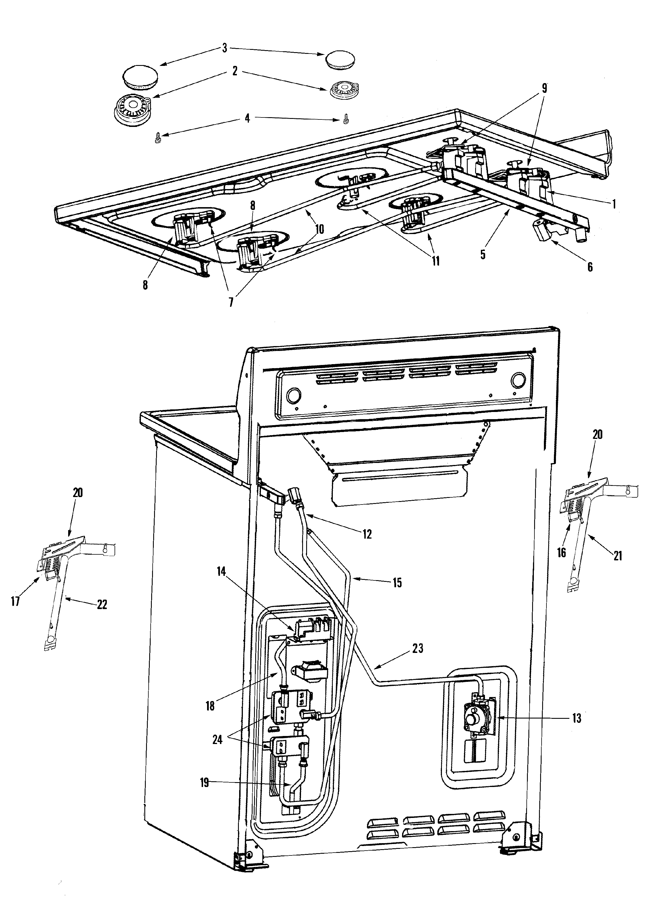 Maytag MGR6772BDB gas controls diagram