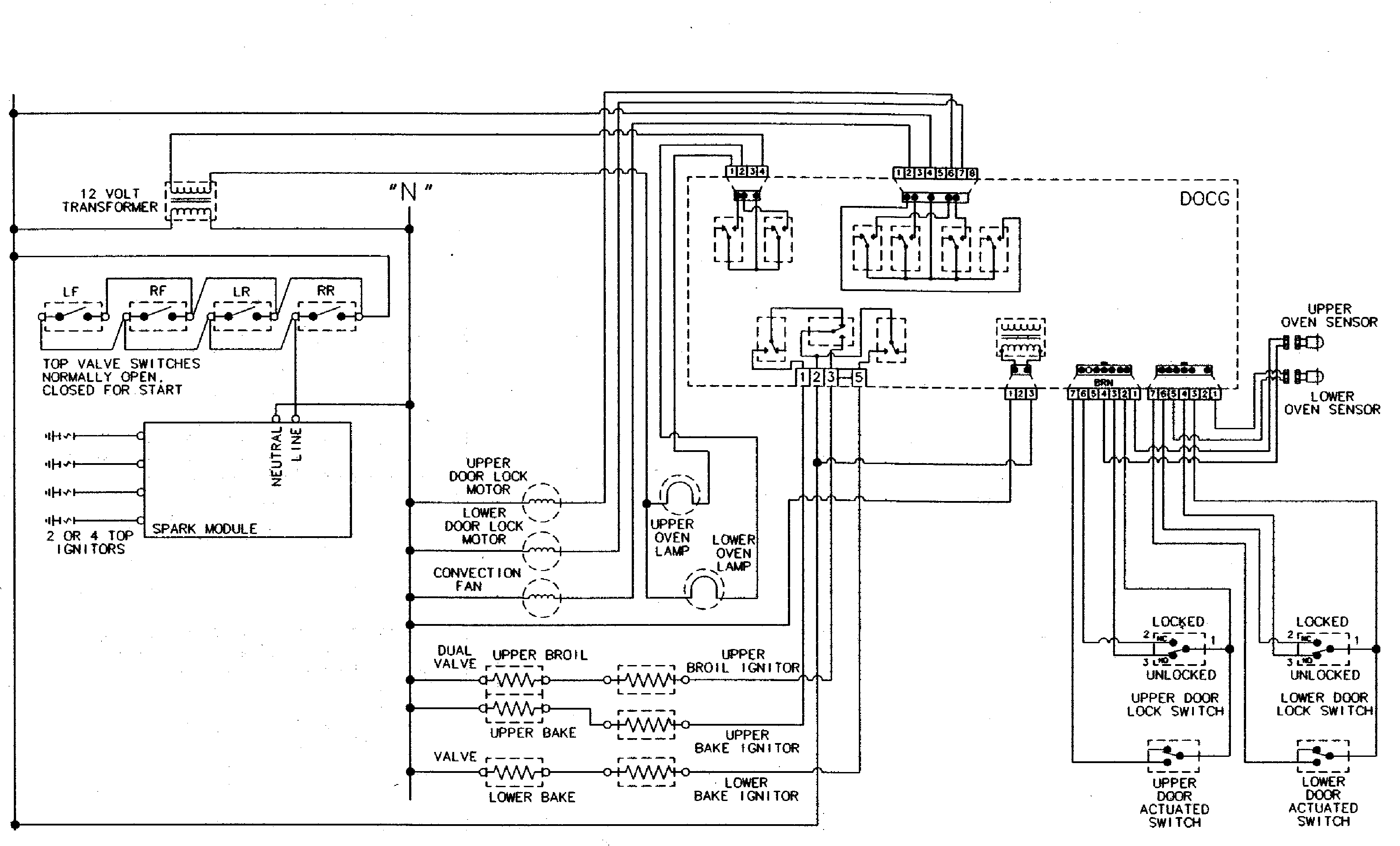 Maytag MGR6772BDB wiring information (upper) diagram