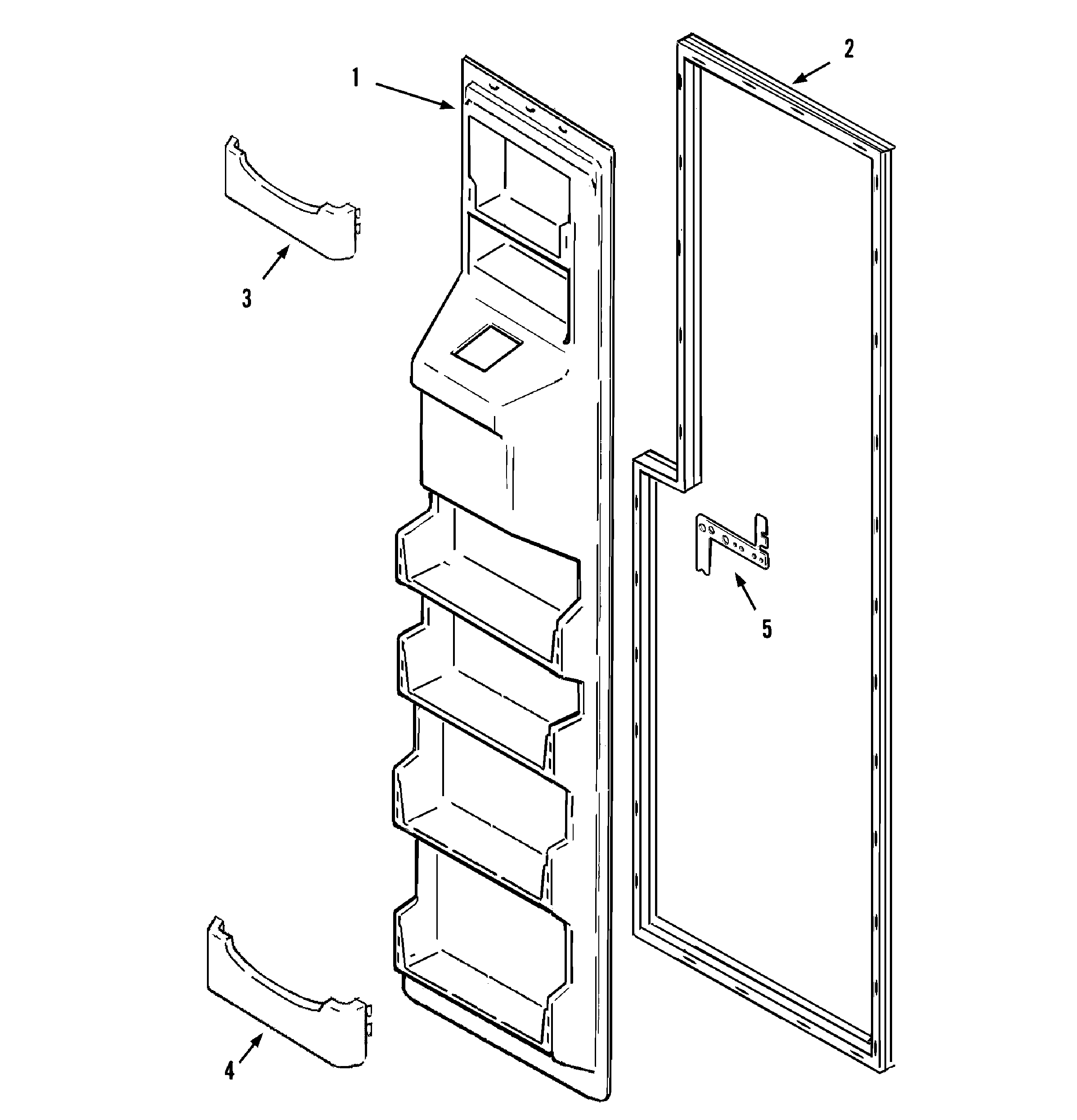 Maytag MZD2752GRQ freezer inner door diagram