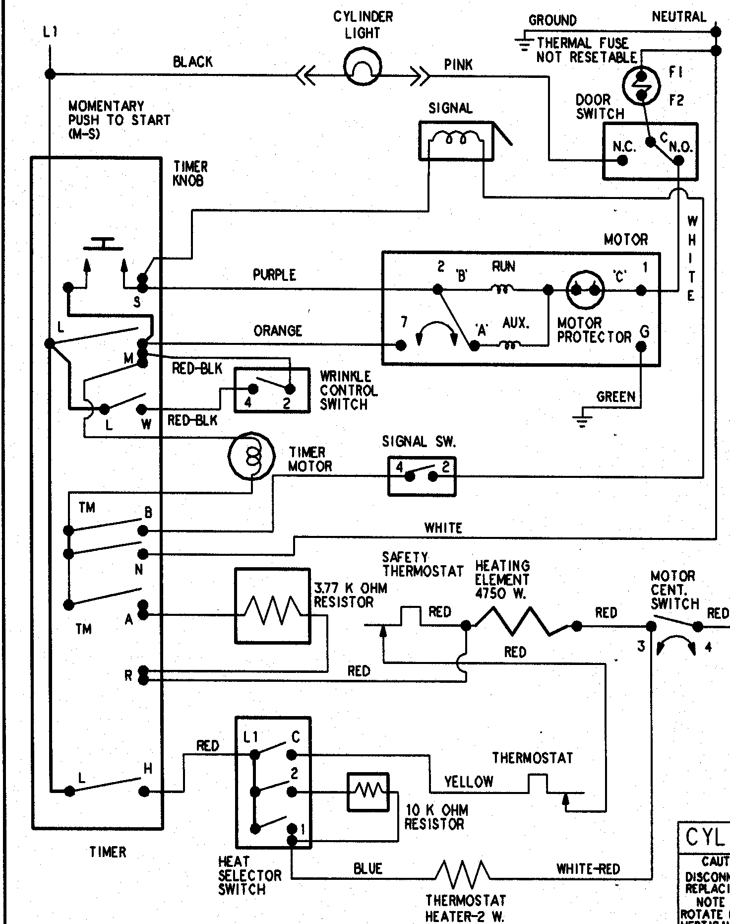 Maytag HYE3658AYW wiring information diagram