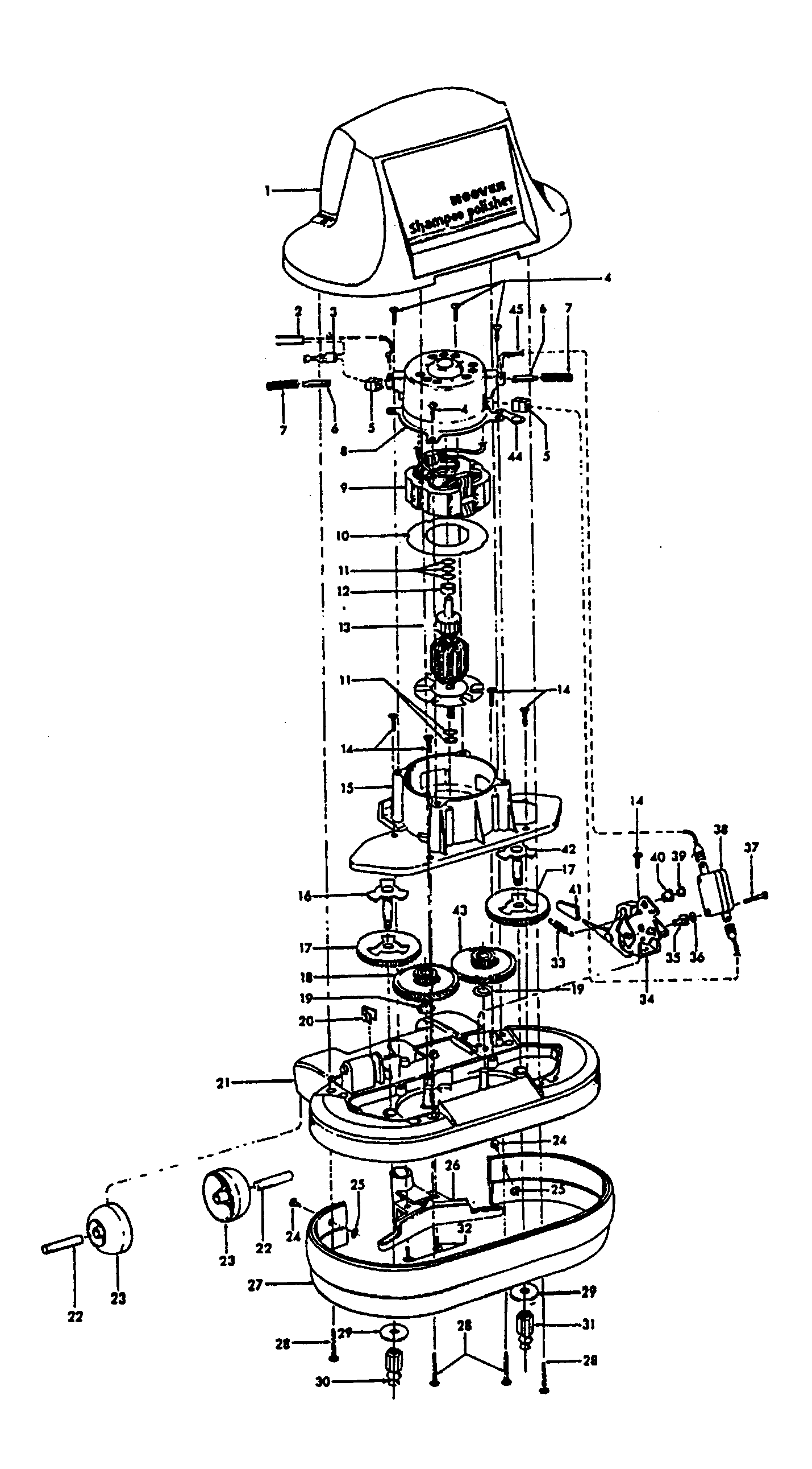 Hoover F4300-040 gear_motorhousing diagram