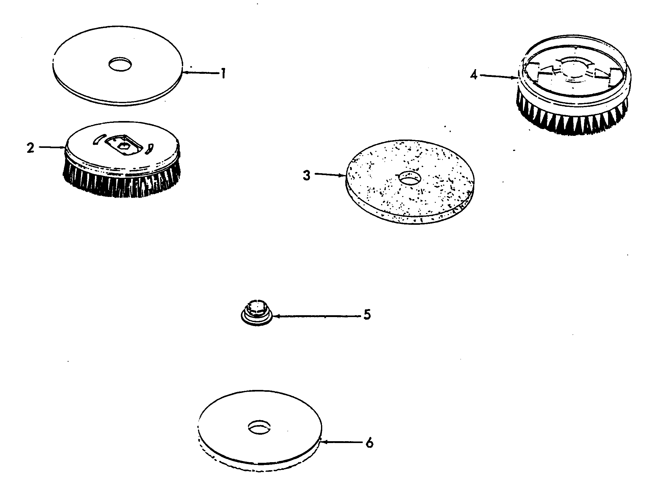 Hoover F4300-073 brushes_pads diagram