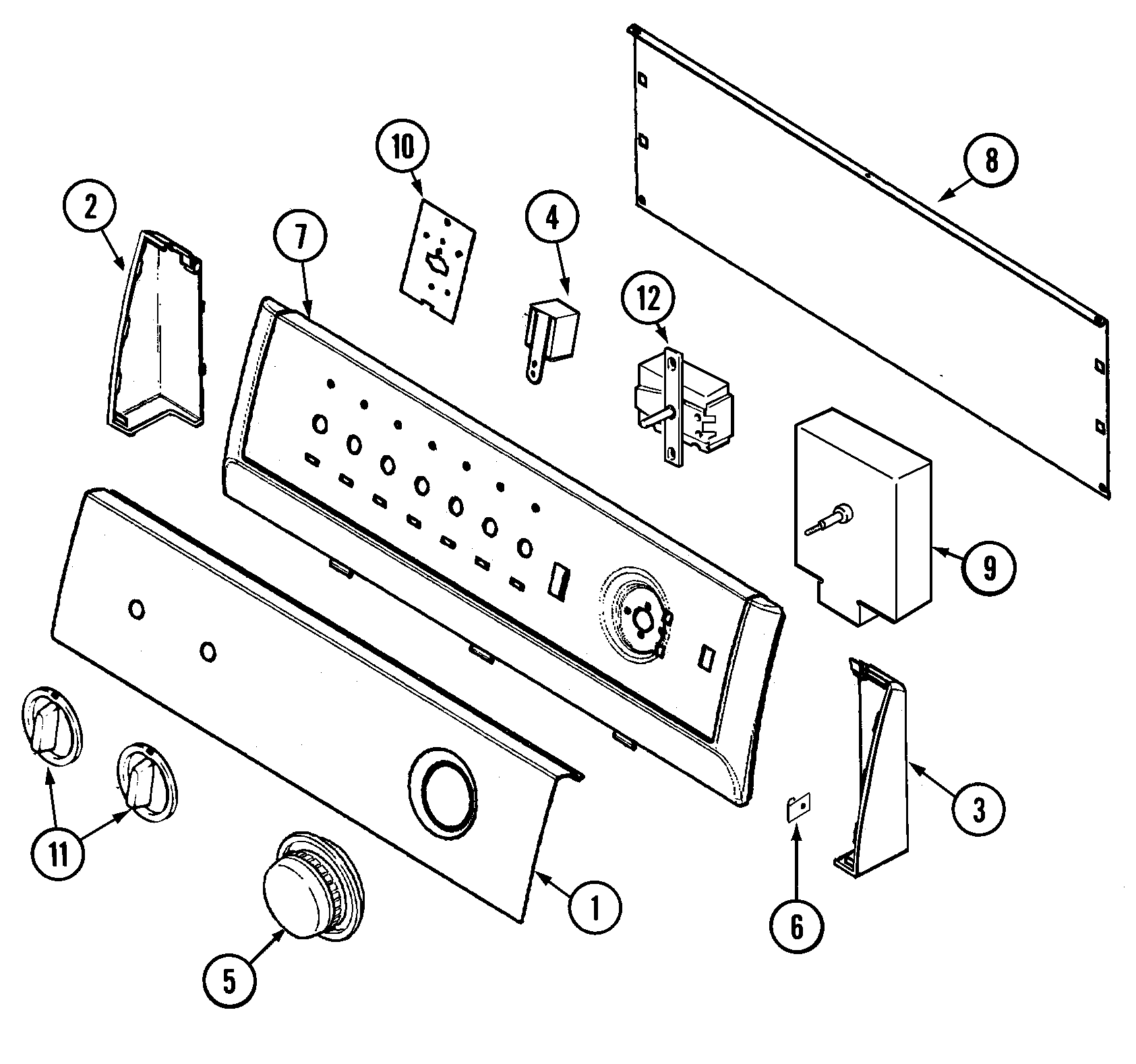 Admiral LNC8764A71 control panel diagram