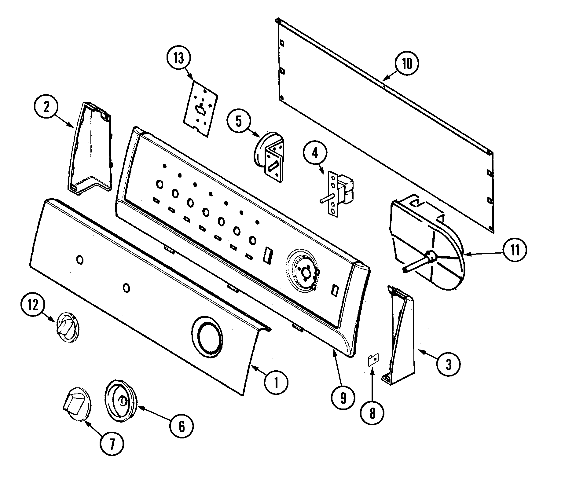 Magic Chef CAV2000AJW control panel diagram