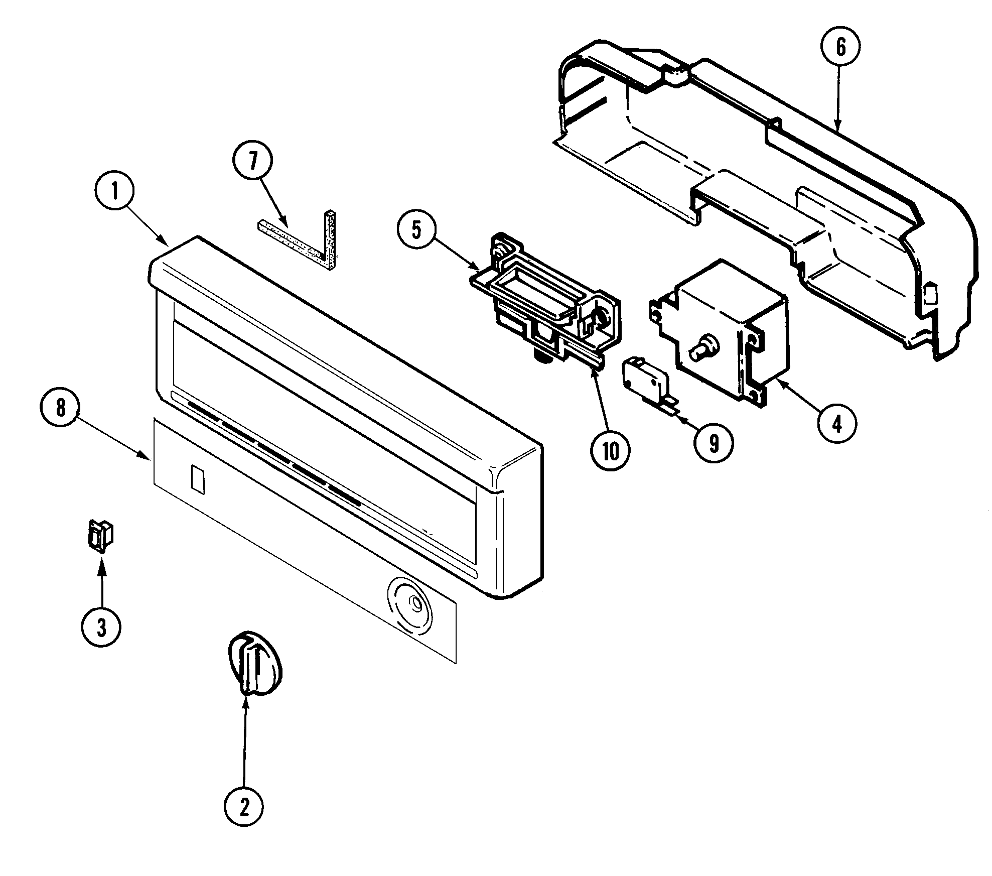 Maytag PDB1600AWE control panel diagram