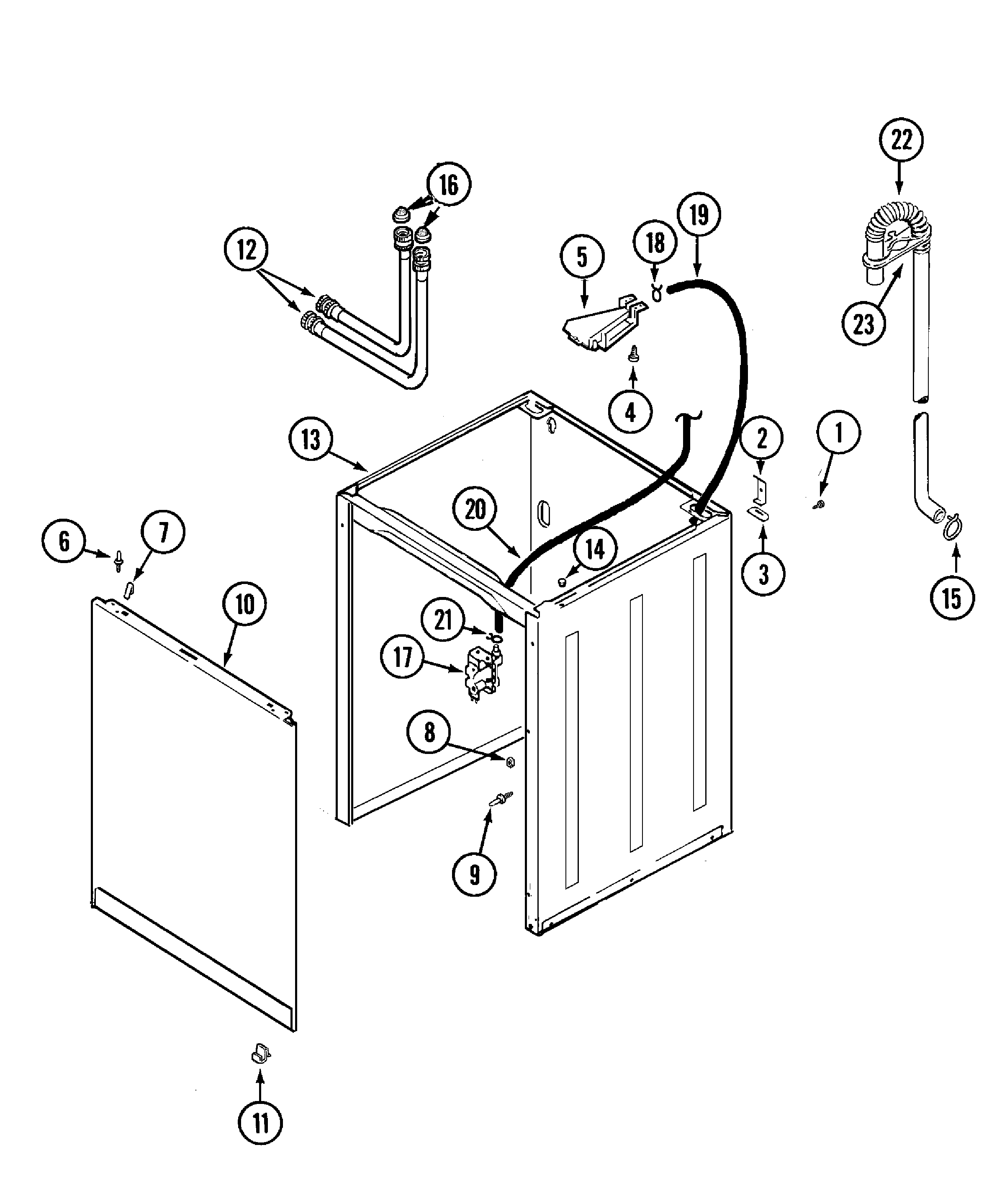 Maytag PAV3240AWW cabinet diagram