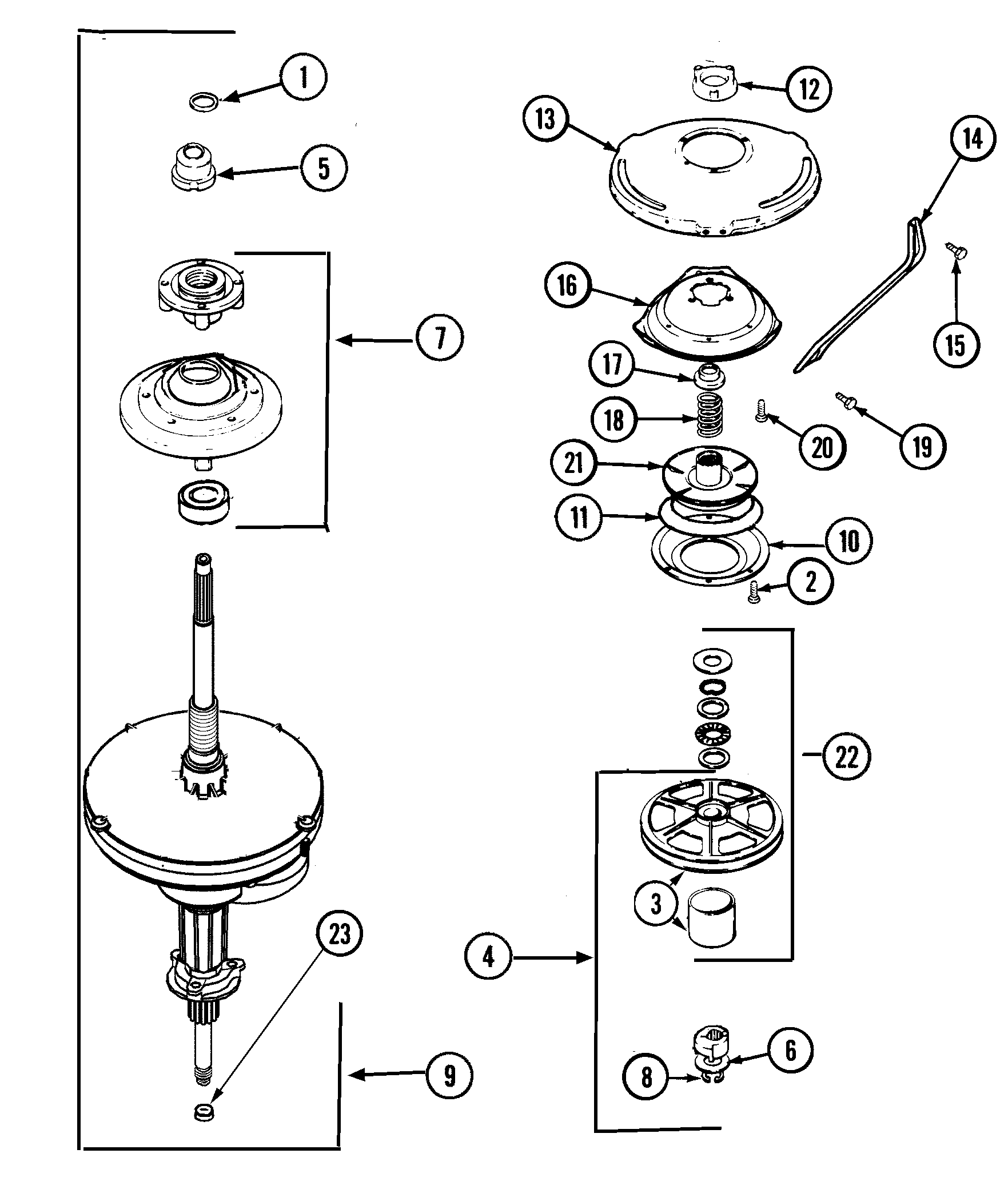 Maytag PAV4960AWW transmission (series 17) diagram