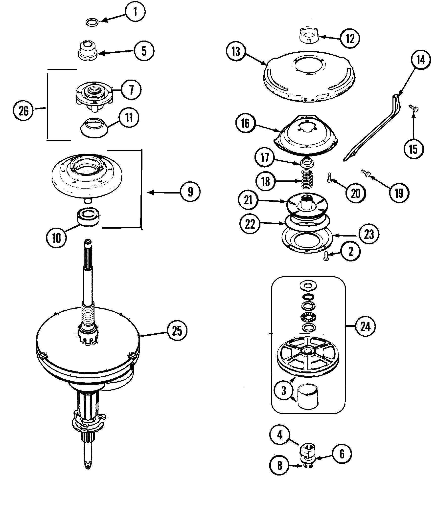 Maytag PAV2360AWW transmission diagram