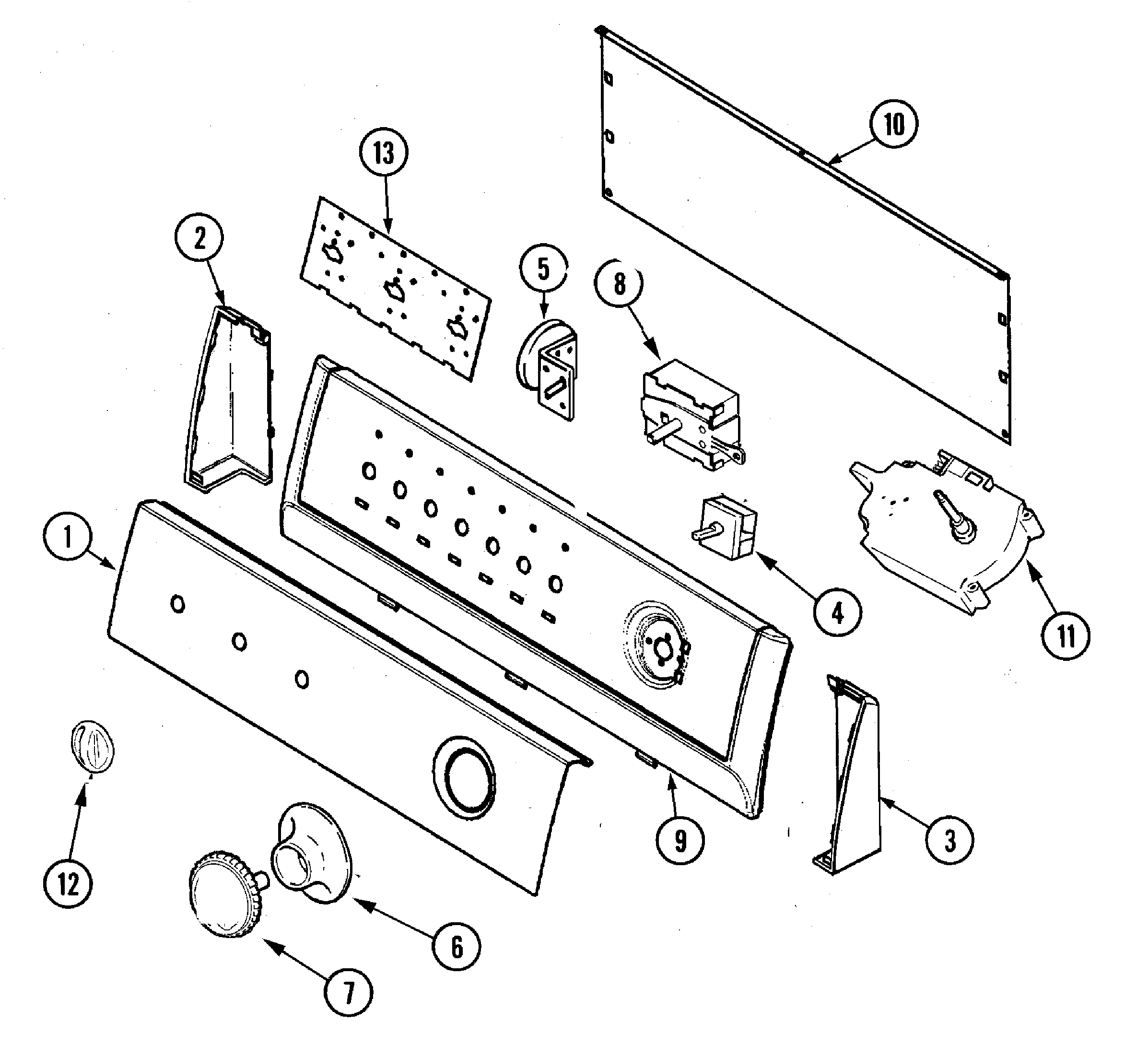 Admiral LNC6762B71 control panel diagram